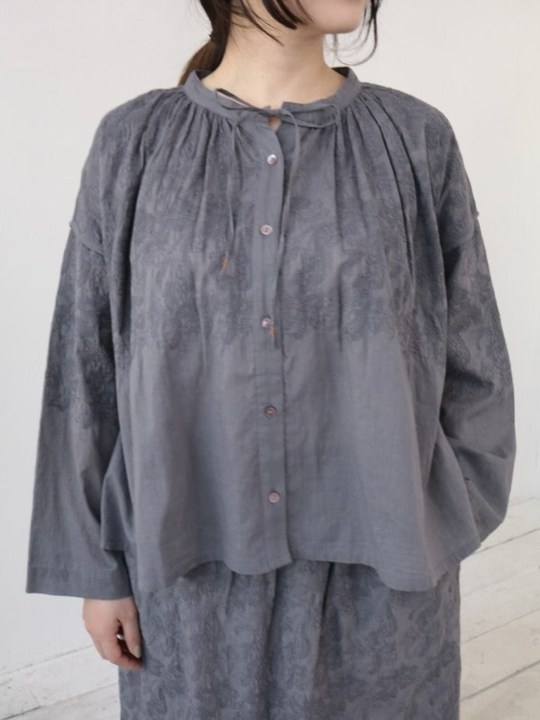 YARRA INDIAボイル刺繍ブラウス YR-1553-250
