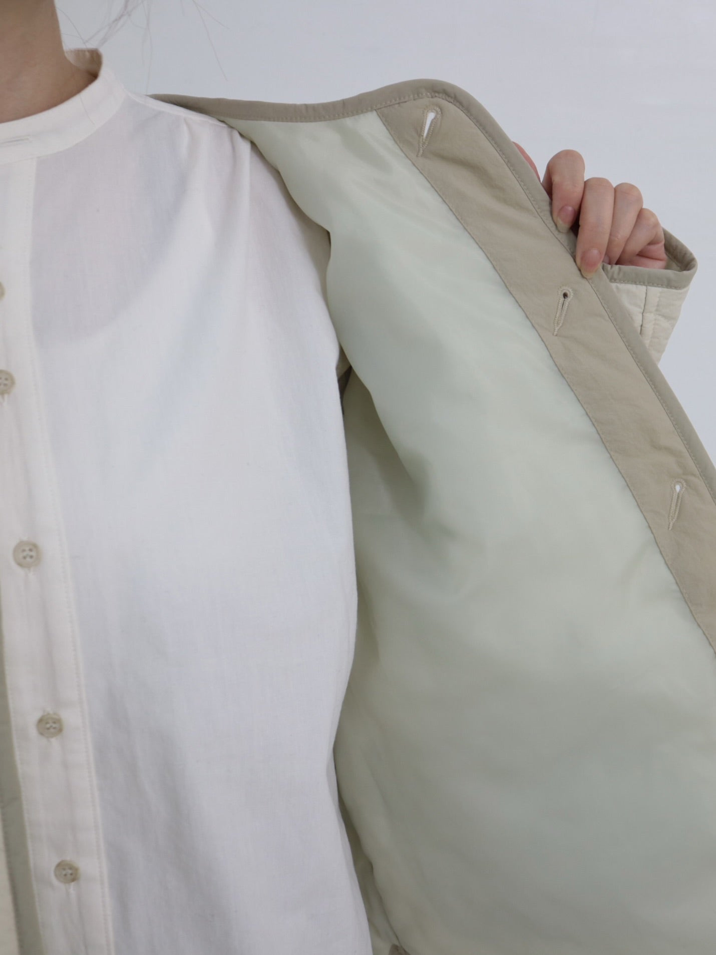 YARRA NEU sorona中綿配色キルティングジャンパー NU-5557-427