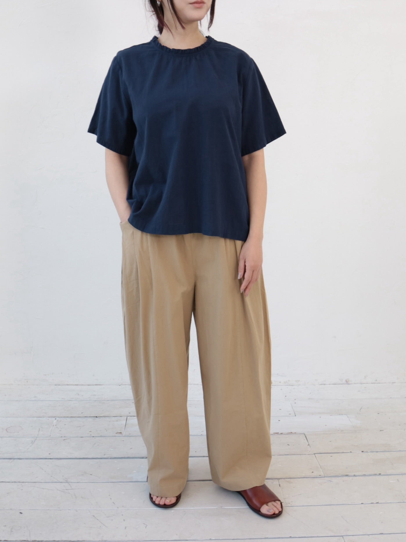 YARRA フリルカラーブラウス YR-1533-307