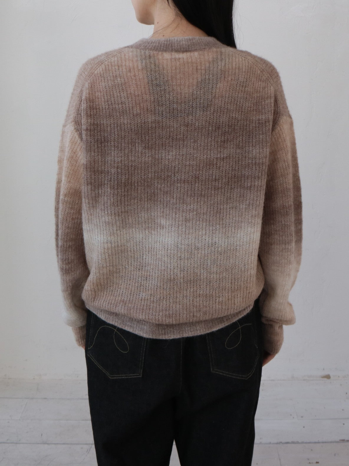 YARRA NEU アルパカ混MIXグラデーションニットプルオーバー NU-5642-411