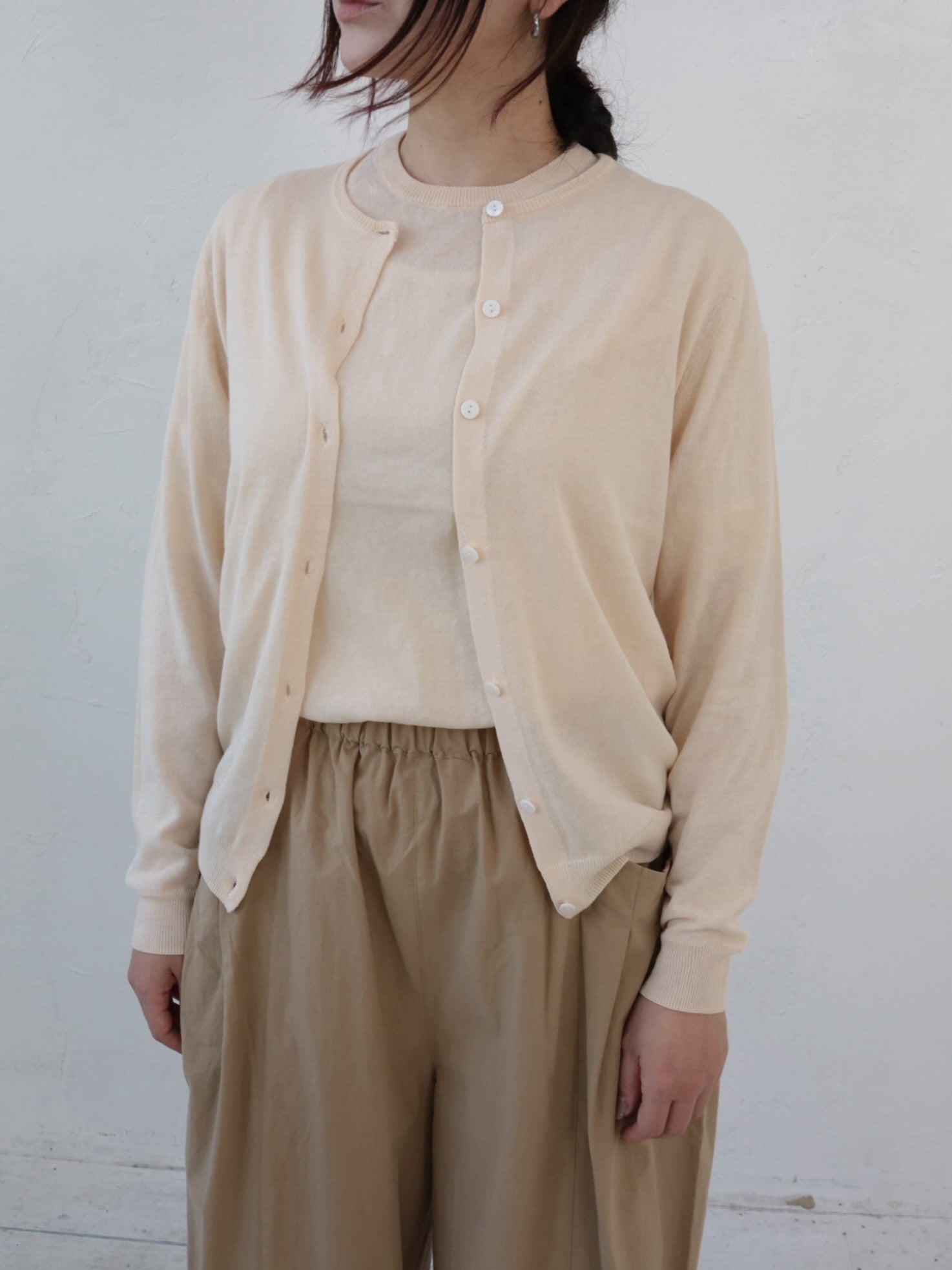 YARRA ハイツイストニットカーディガン YR-1532-315