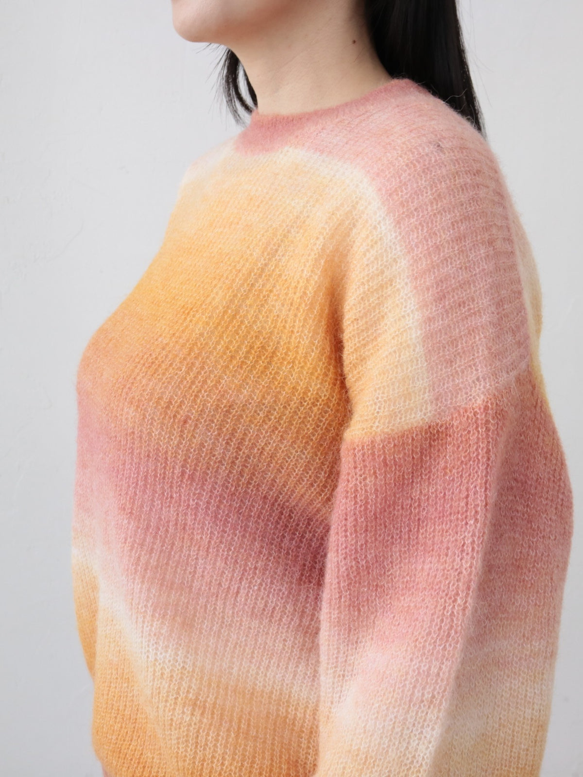 YARRA NEU アルパカ混MIXグラデーションニットプルオーバー NU-5642-411