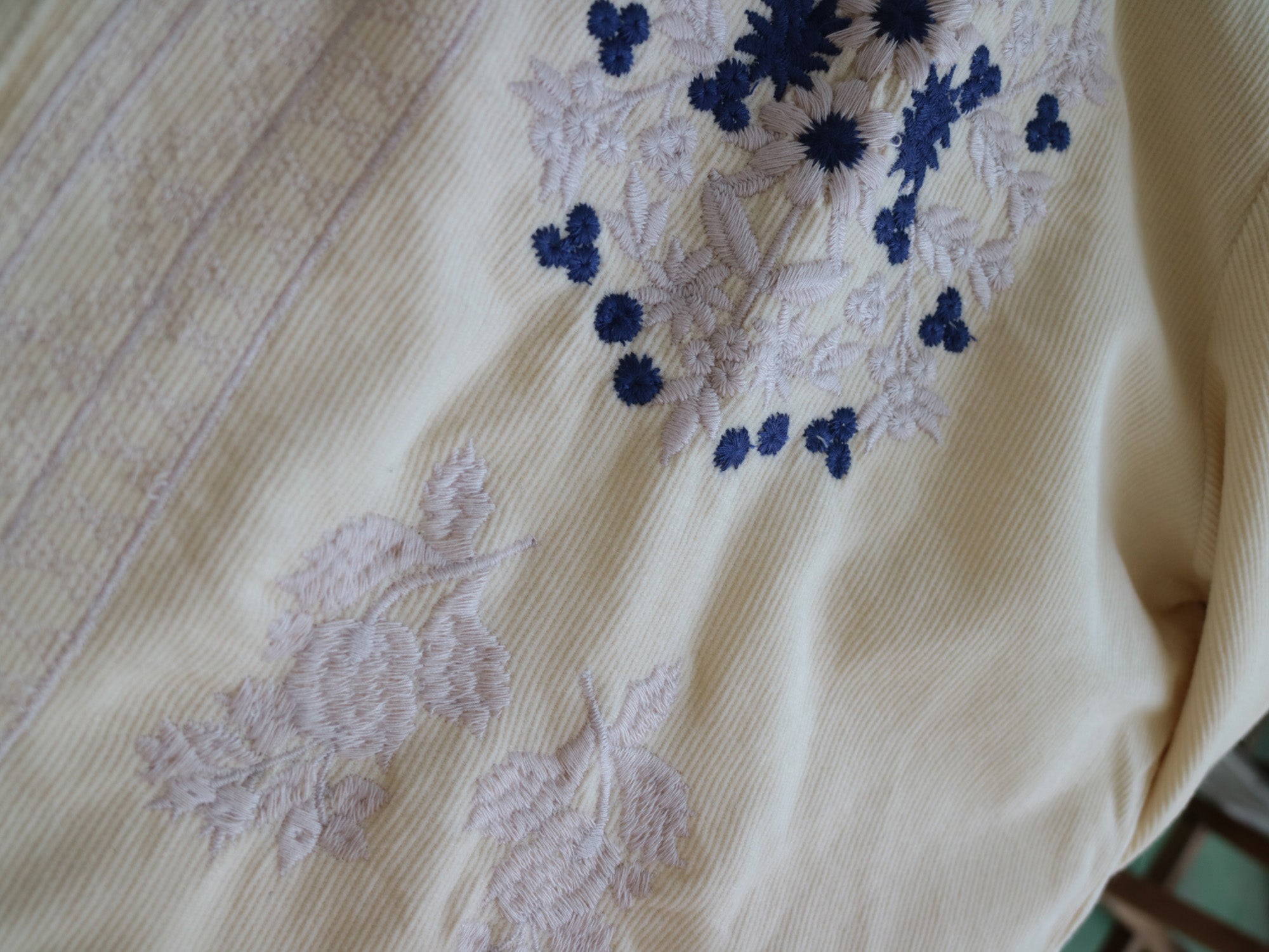 YARRA INDIA刺繍コーデュロイブラウス YR-1553-268