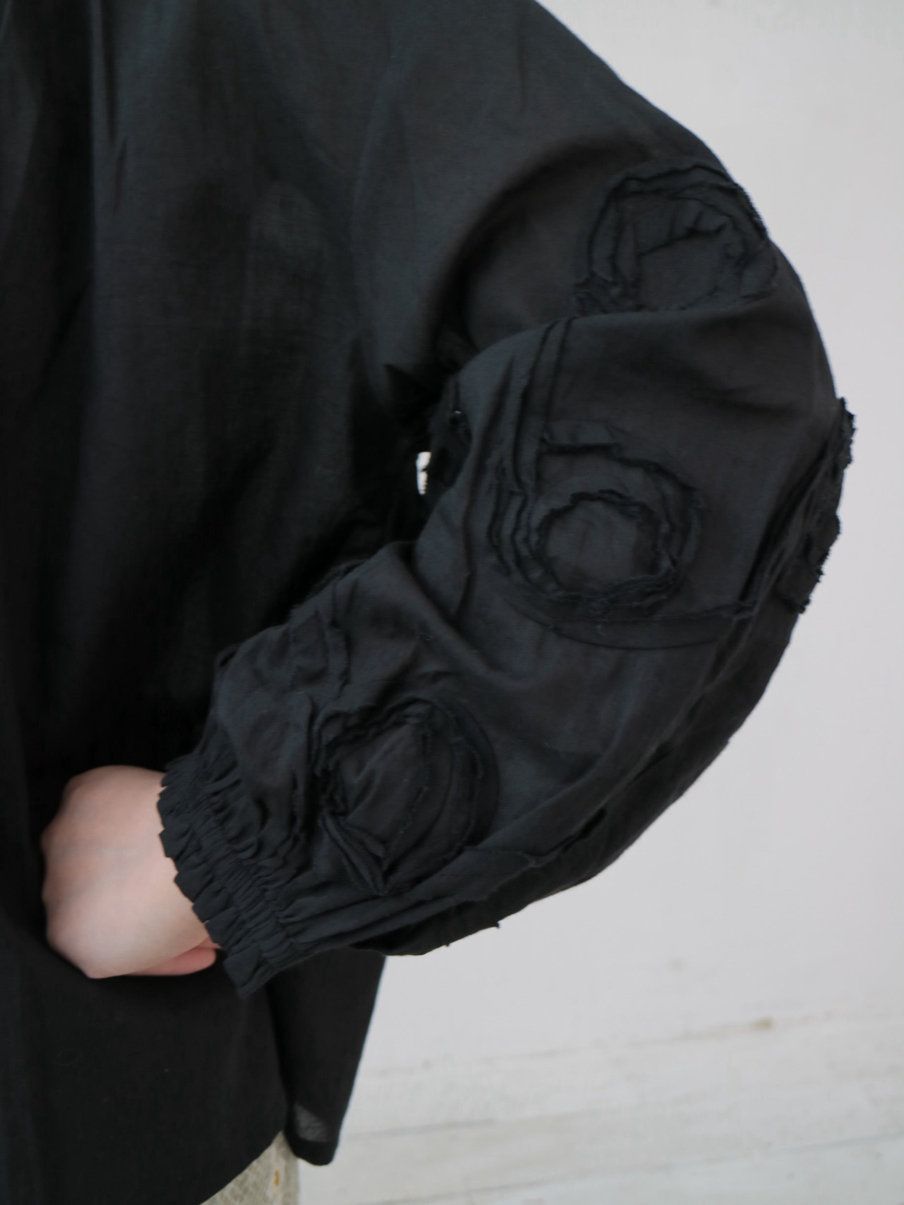 YARRA INDIAドットテープ刺繍ブラウス YR-1543-207