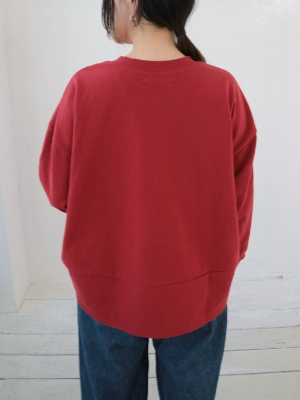 YARRA ミニ裏毛切替ラウンドプルオーバー YR-1541-224