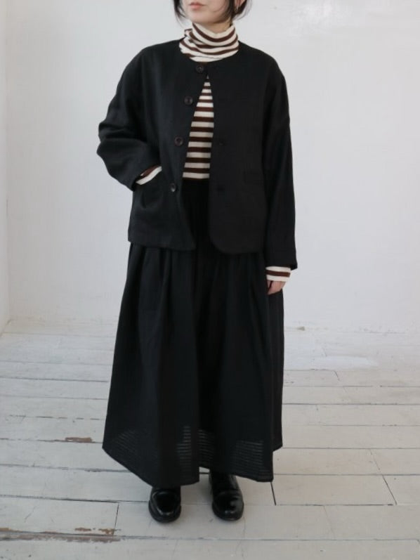 YARRA 綿カシミヤタートルリブニット YR-1542-230