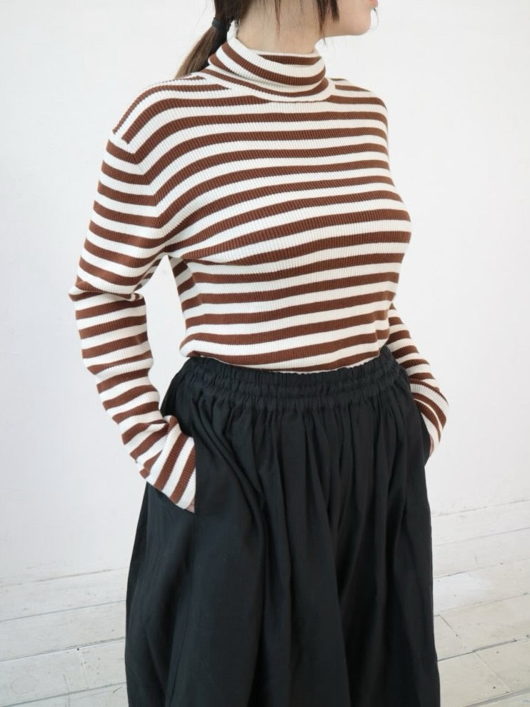 YARRA 綿カシミヤタートルリブニット YR-1542-230