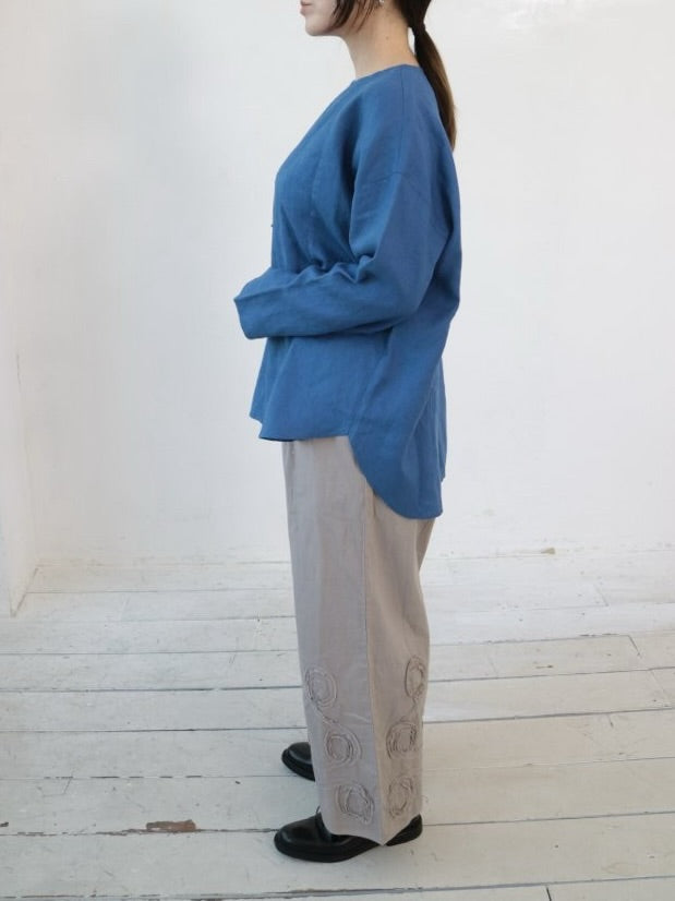 YARRA リネン100切替ブラウス YR-1543-239