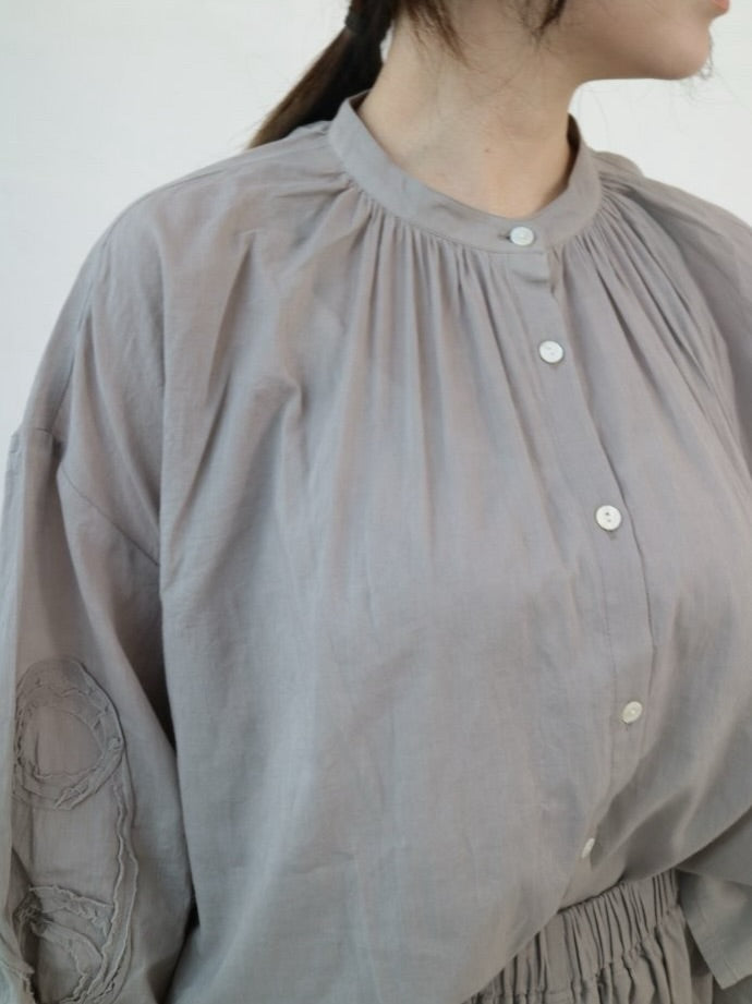 YARRA INDIAドットテープ刺繍ブラウス YR-1543-207