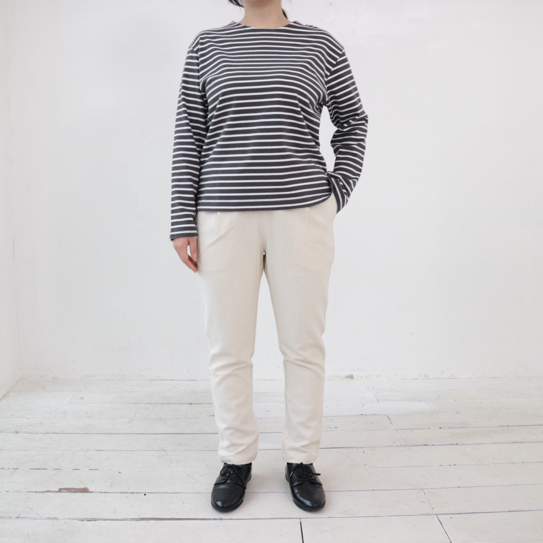 YARRA リネンコットン起毛テーパードパンツ YR-1445-235