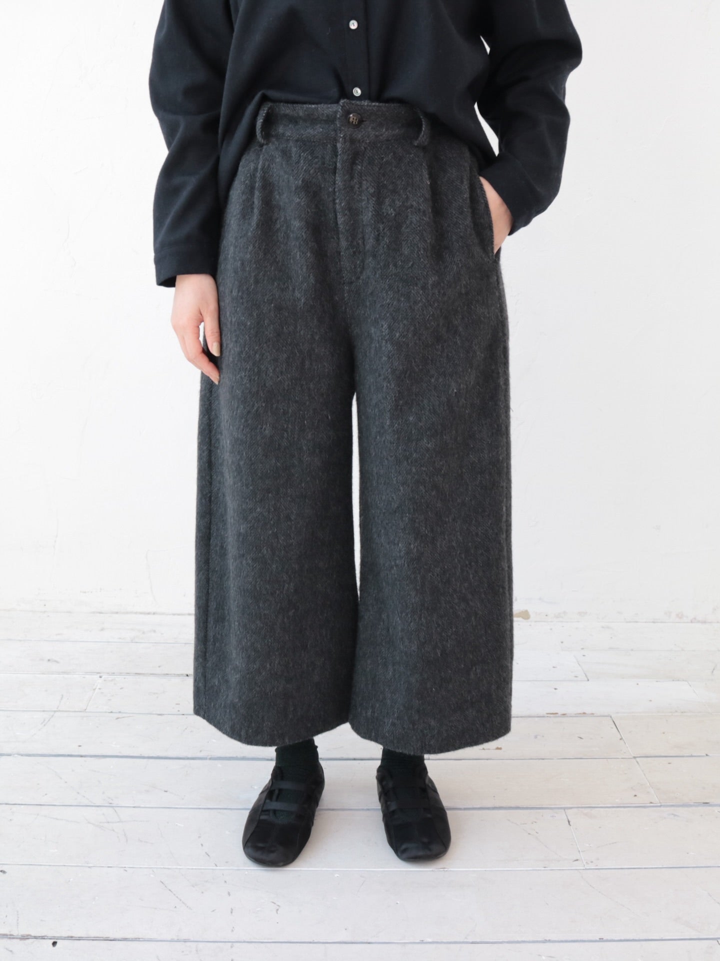 YARRA エコウール裏付き9分丈パンツ YR-1555-274