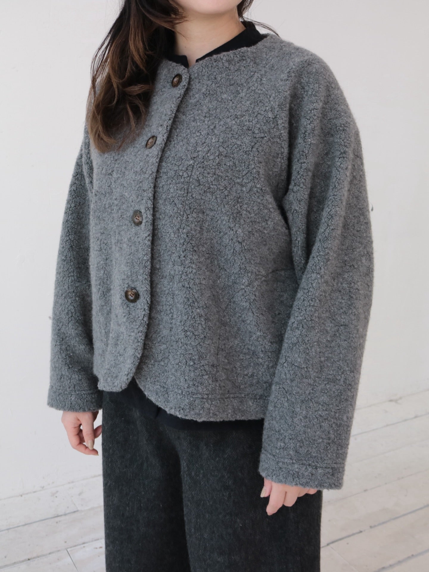 YARRA ウールリッチパイルラグランジャケット YR-1557-254