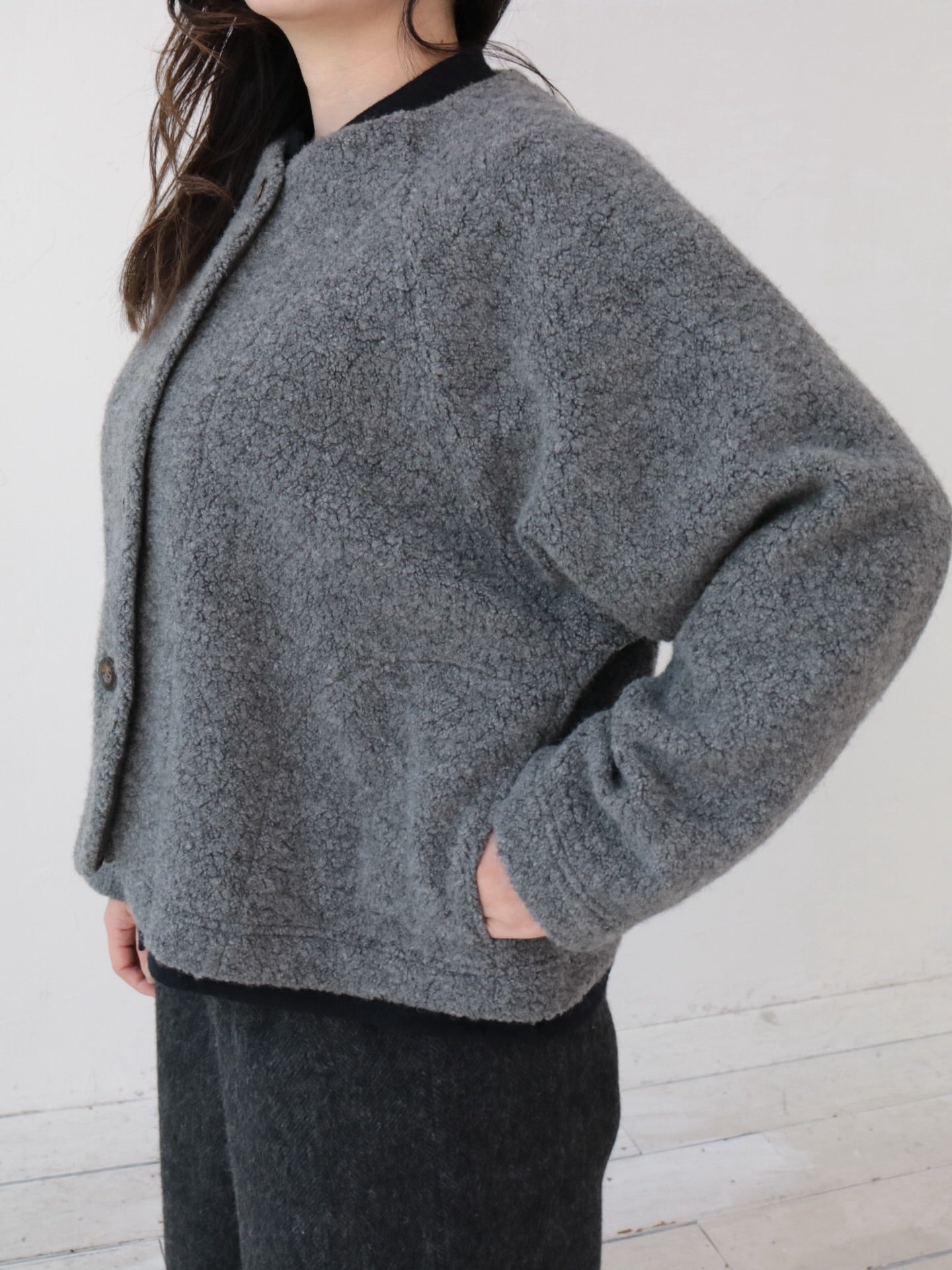 YARRA ウールリッチパイルラグランジャケット YR-1557-254