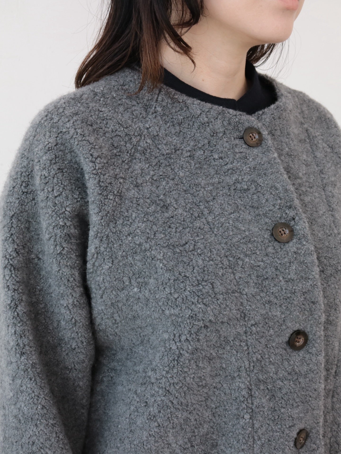 YARRA ウールリッチパイルラグランジャケット YR-1557-254