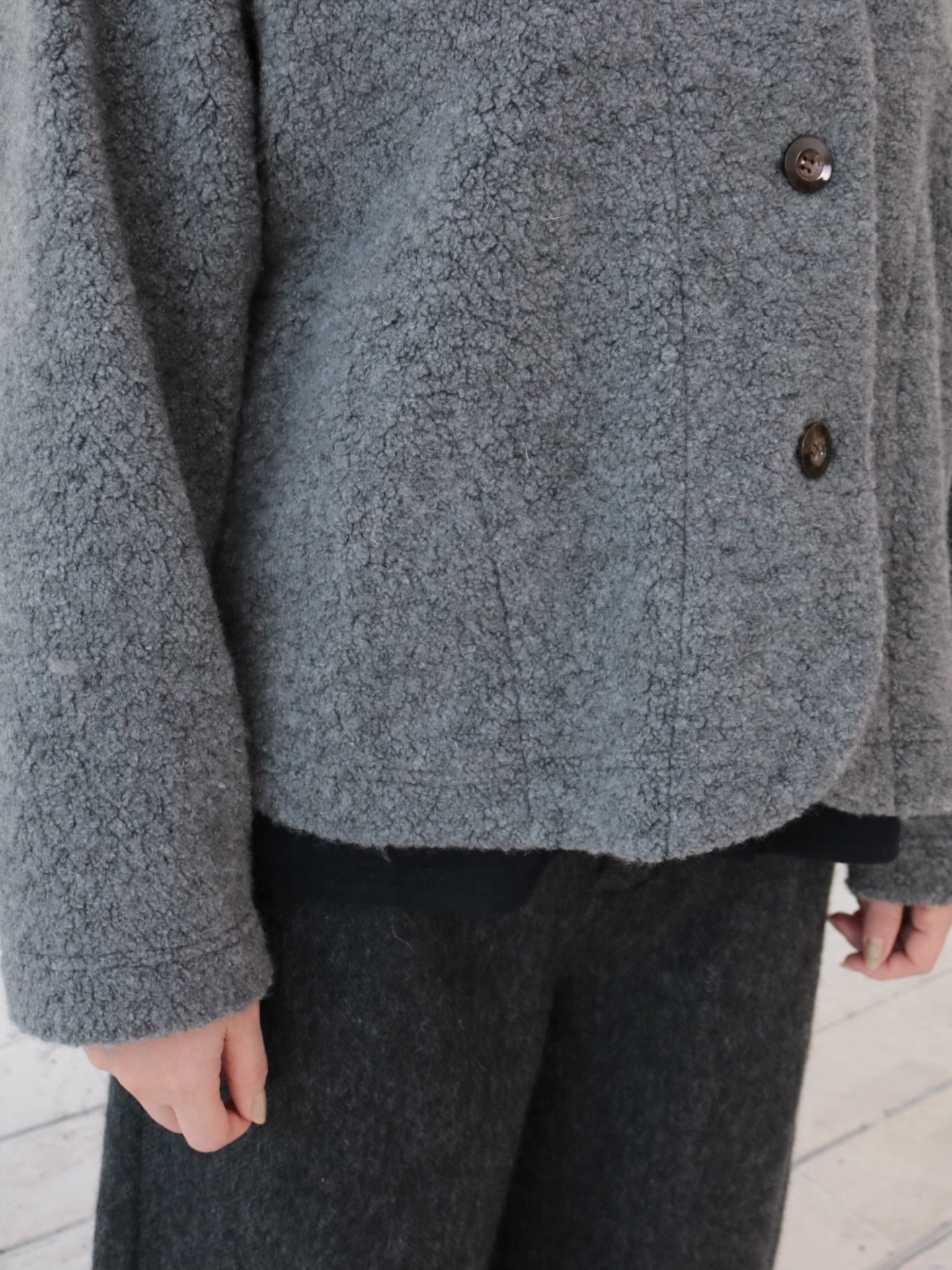 YARRA ウールリッチパイルラグランジャケット YR-1557-254