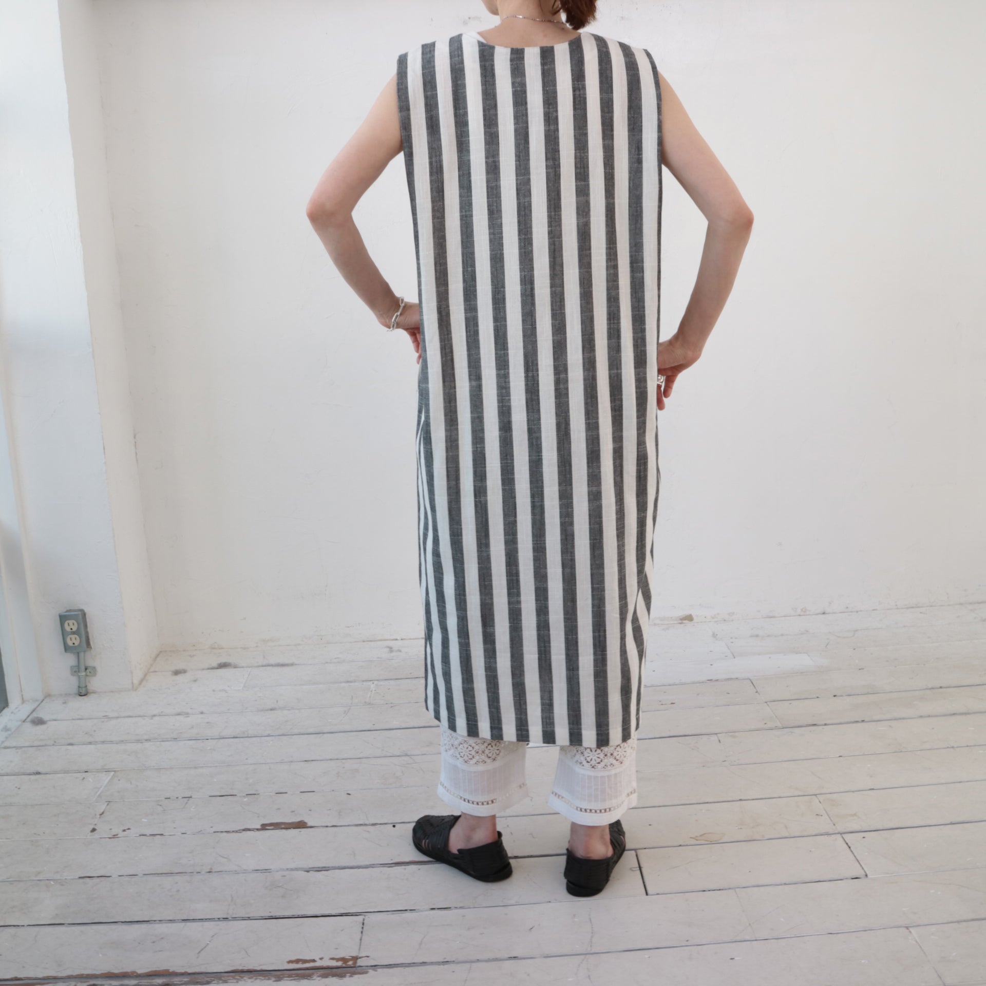 doux bleu リネンコットンノースリーブワンピース DB-2424-071