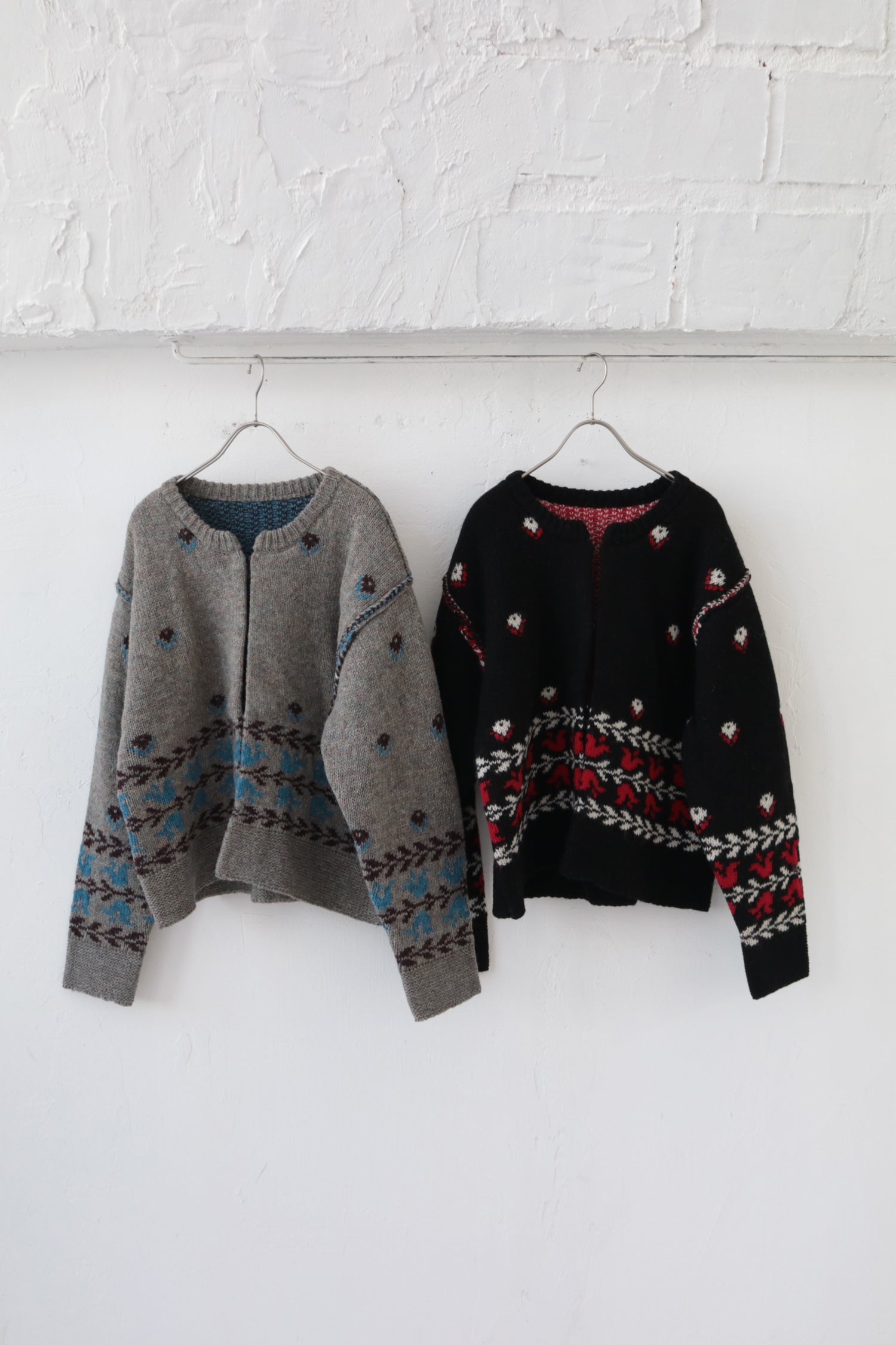 doux bleu フラワージャガードニットジャケット DB-2552-060