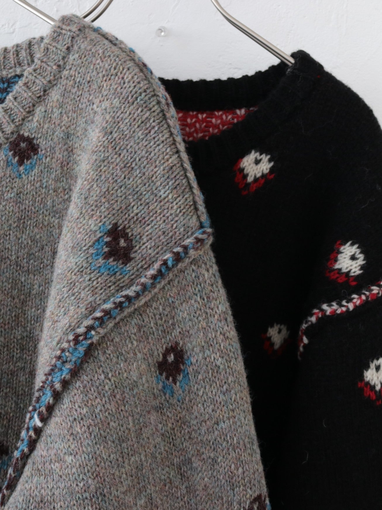 doux bleu フラワージャガードニットジャケット DB-2552-060