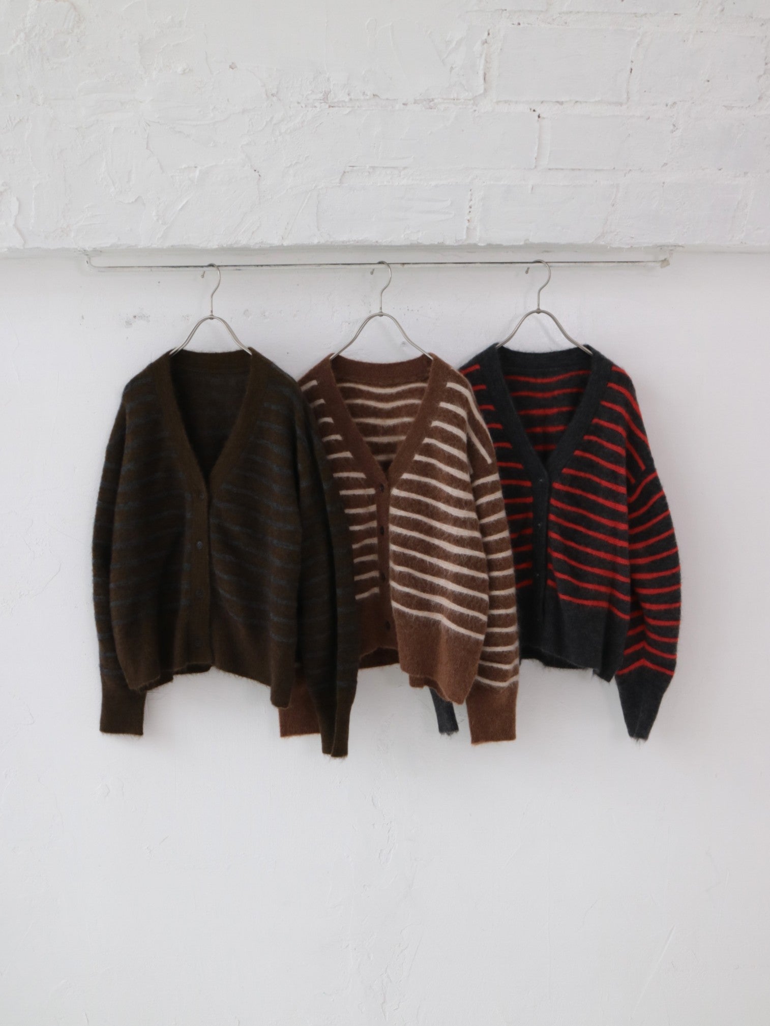 doux bleu アルパカ ボーダーカーディガン DB-2552-044