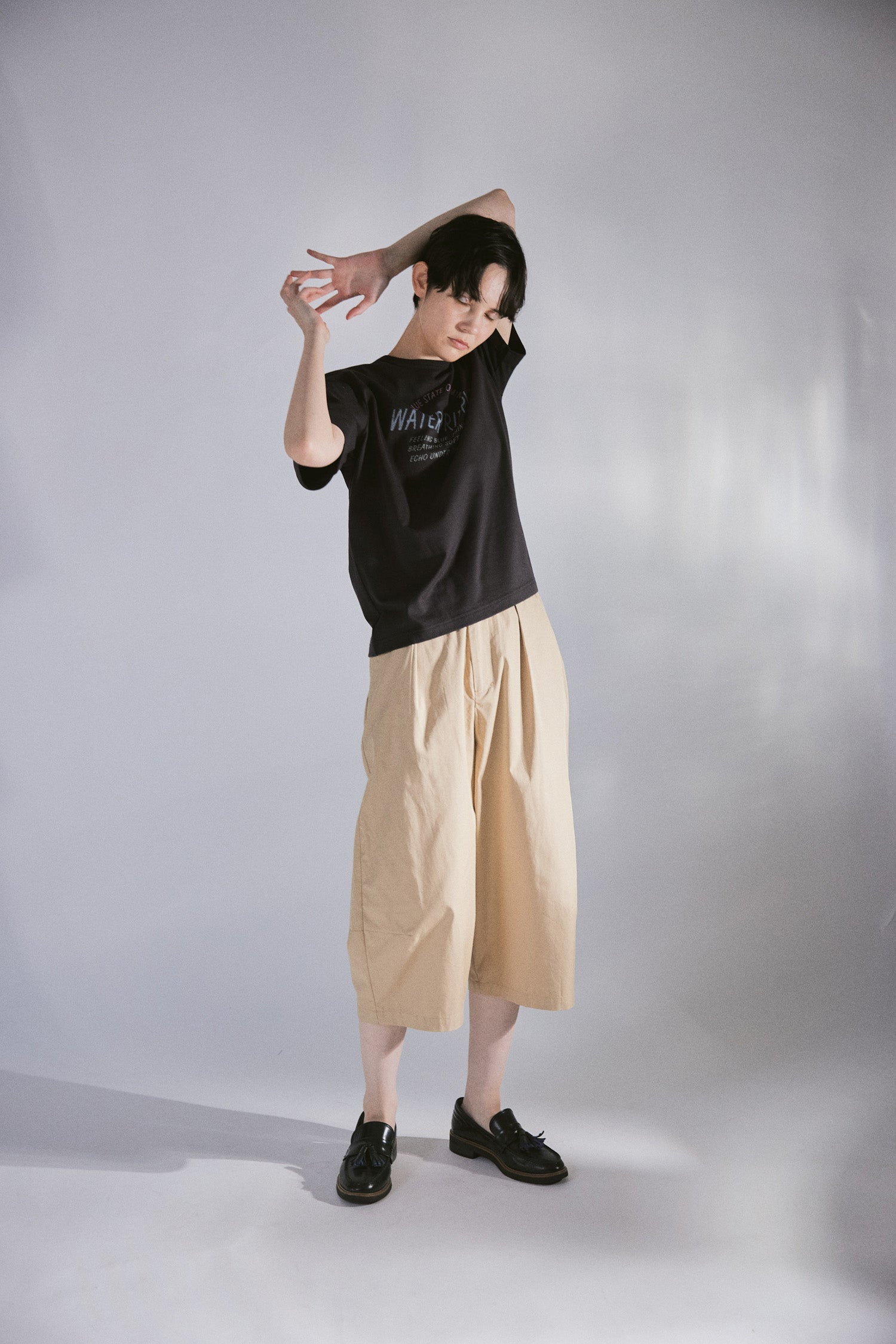 YARRA NEU WATER RIPPLEロゴプリントTシャツ NU-5621-433