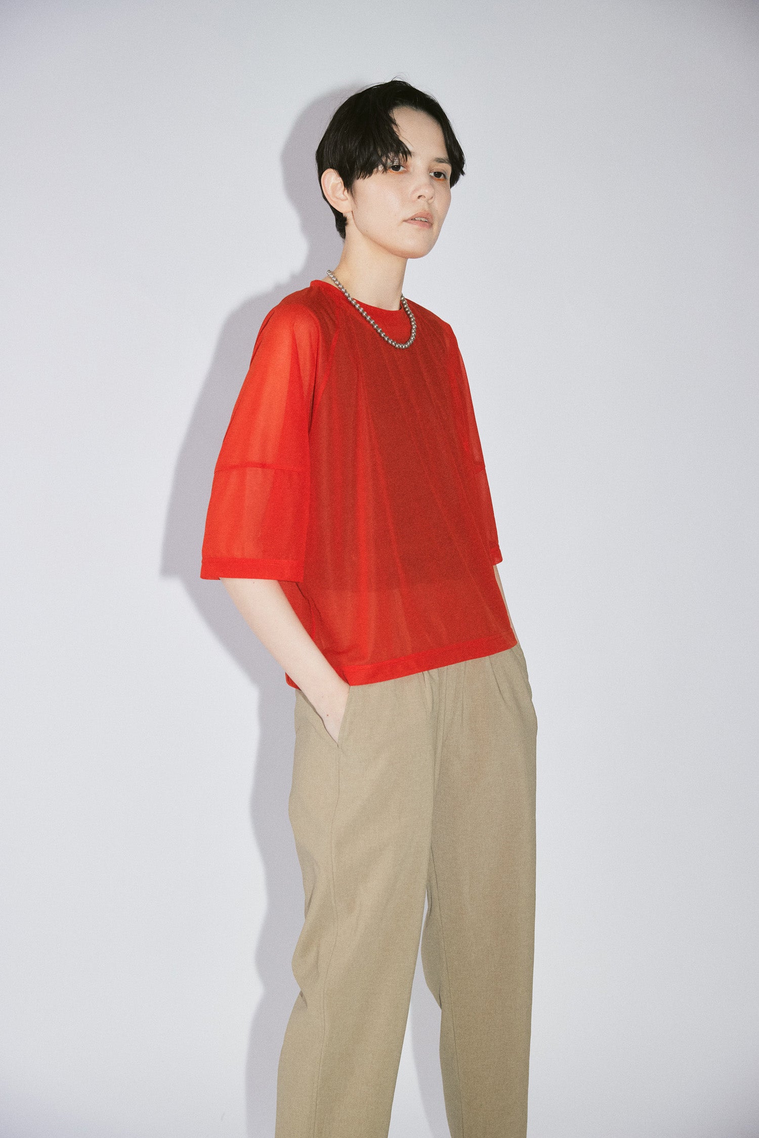 YARRA NEU エアリーシアーラグラン5分袖Tシャツ NU-5621-438