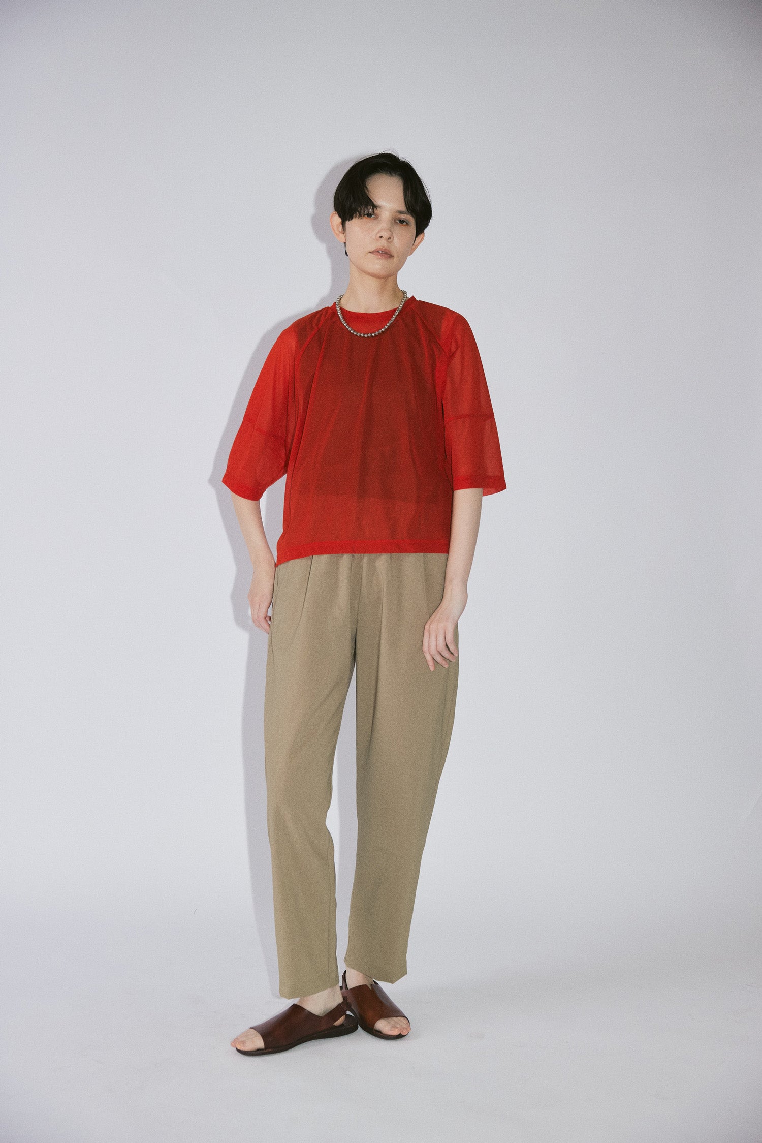 YARRA NEU エアリーシアーラグラン5分袖Tシャツ NU-5621-438