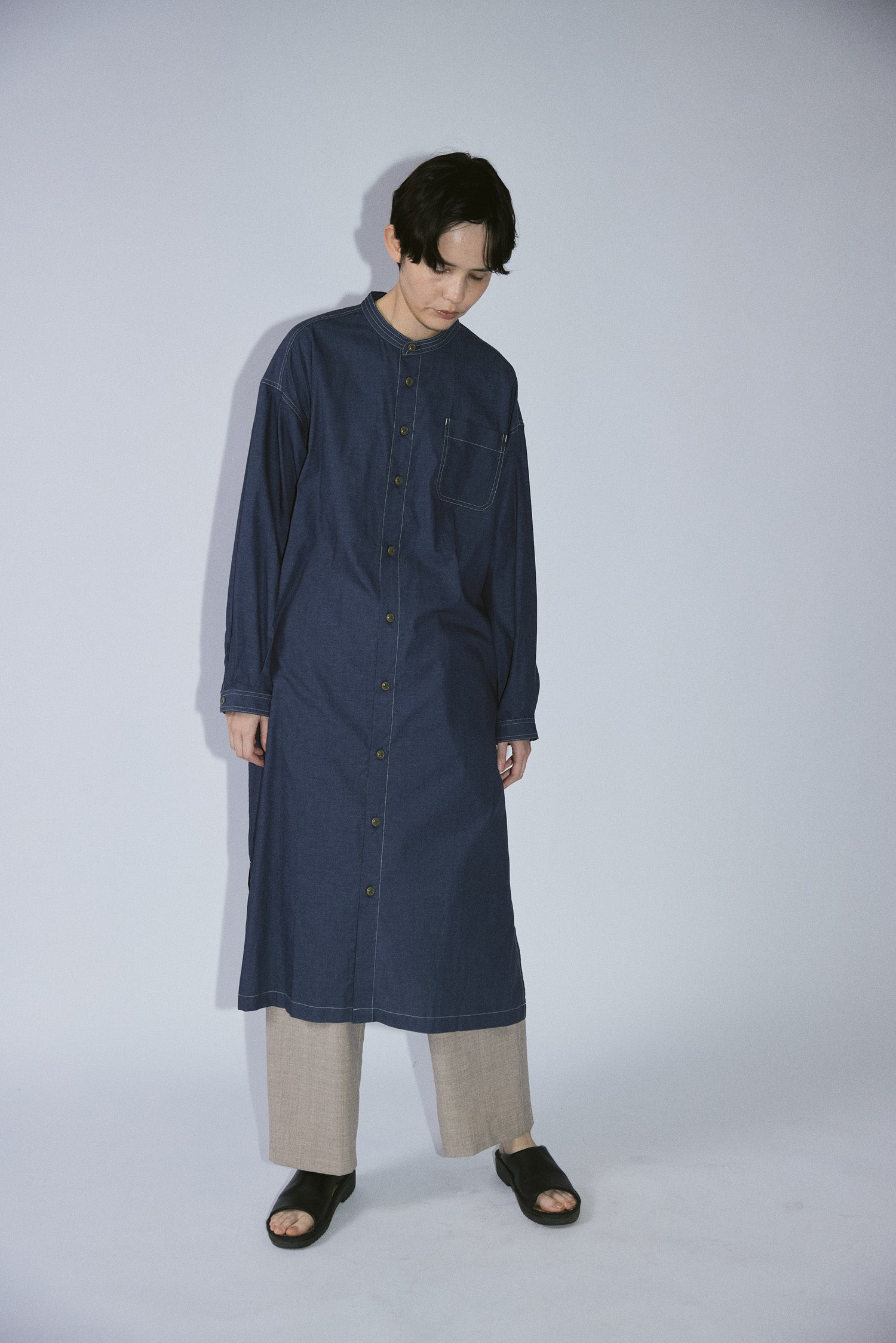 YARRA NEU SIDGRASインディゴライクワンピース NU-5614-413