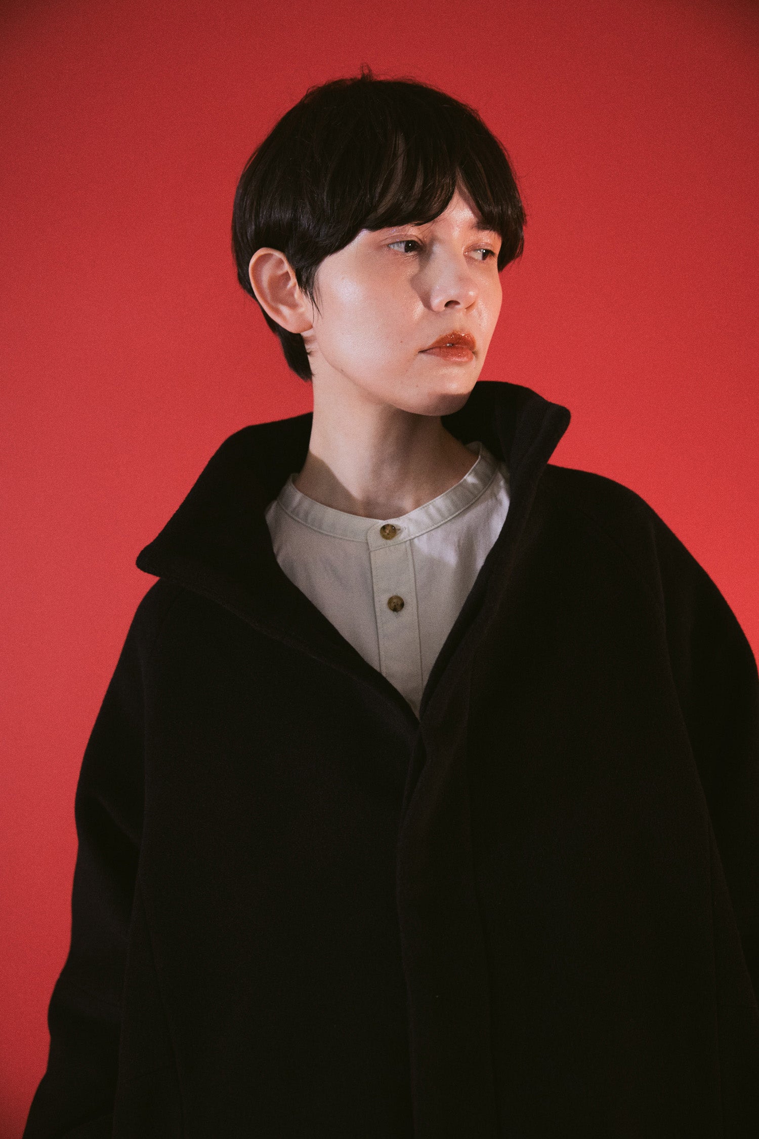 YARRA NEU カシミヤ混ウールスタンドジャケット NU-5557-428