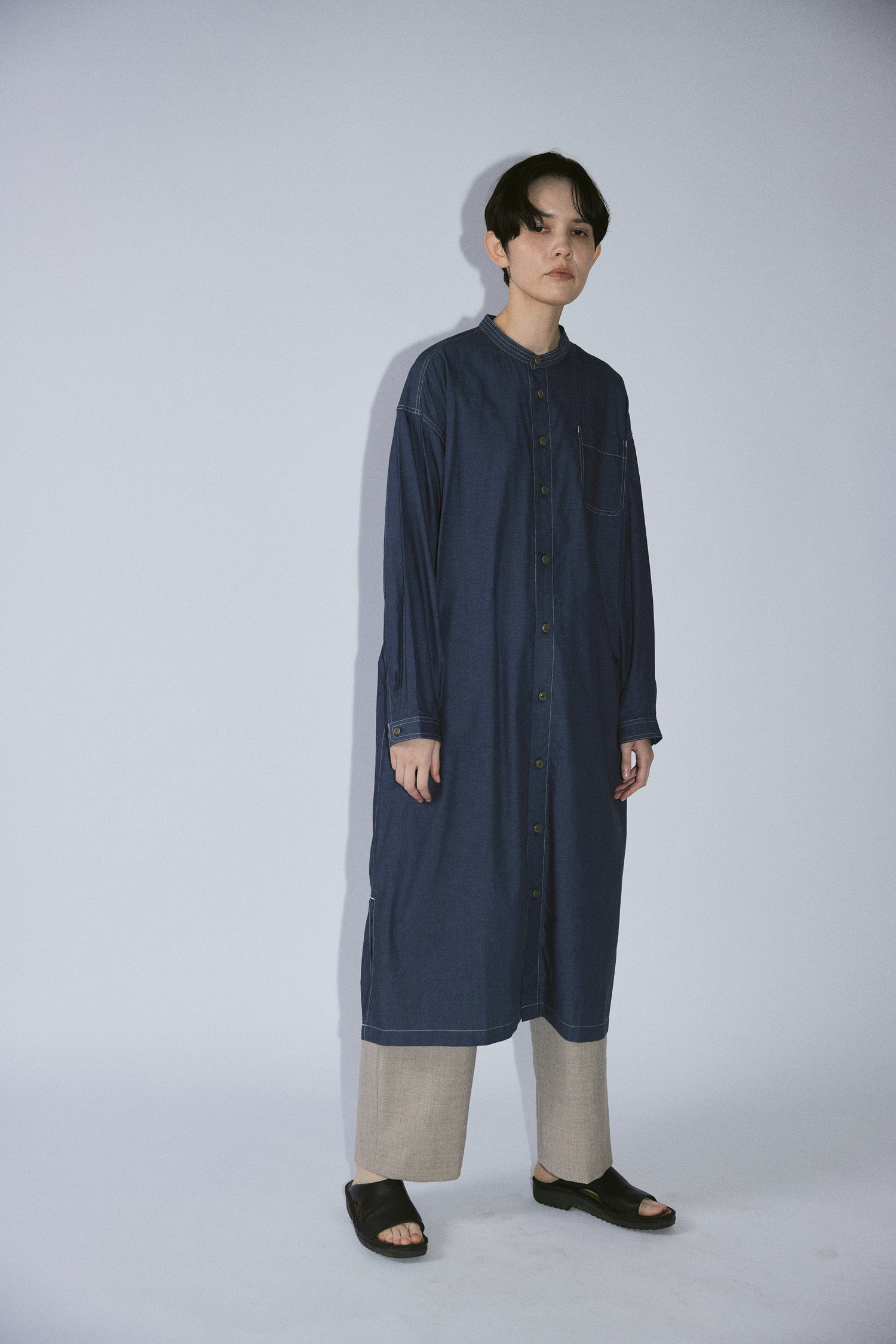 YARRA NEU SIDGRASインディゴライクワンピース NU-5614-413