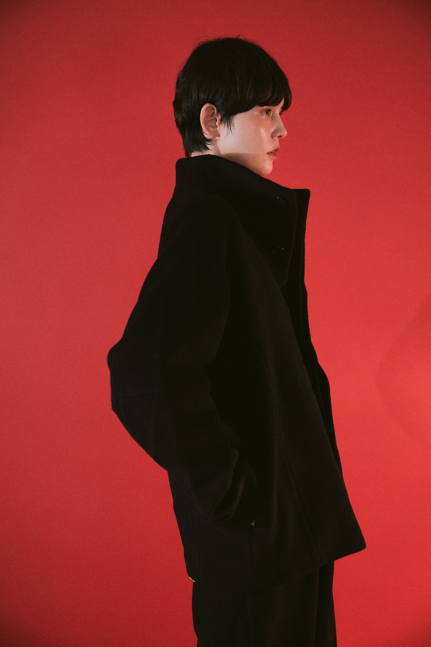 YARRA NEU カシミヤ混ウールスタンドジャケット NU-5557-428