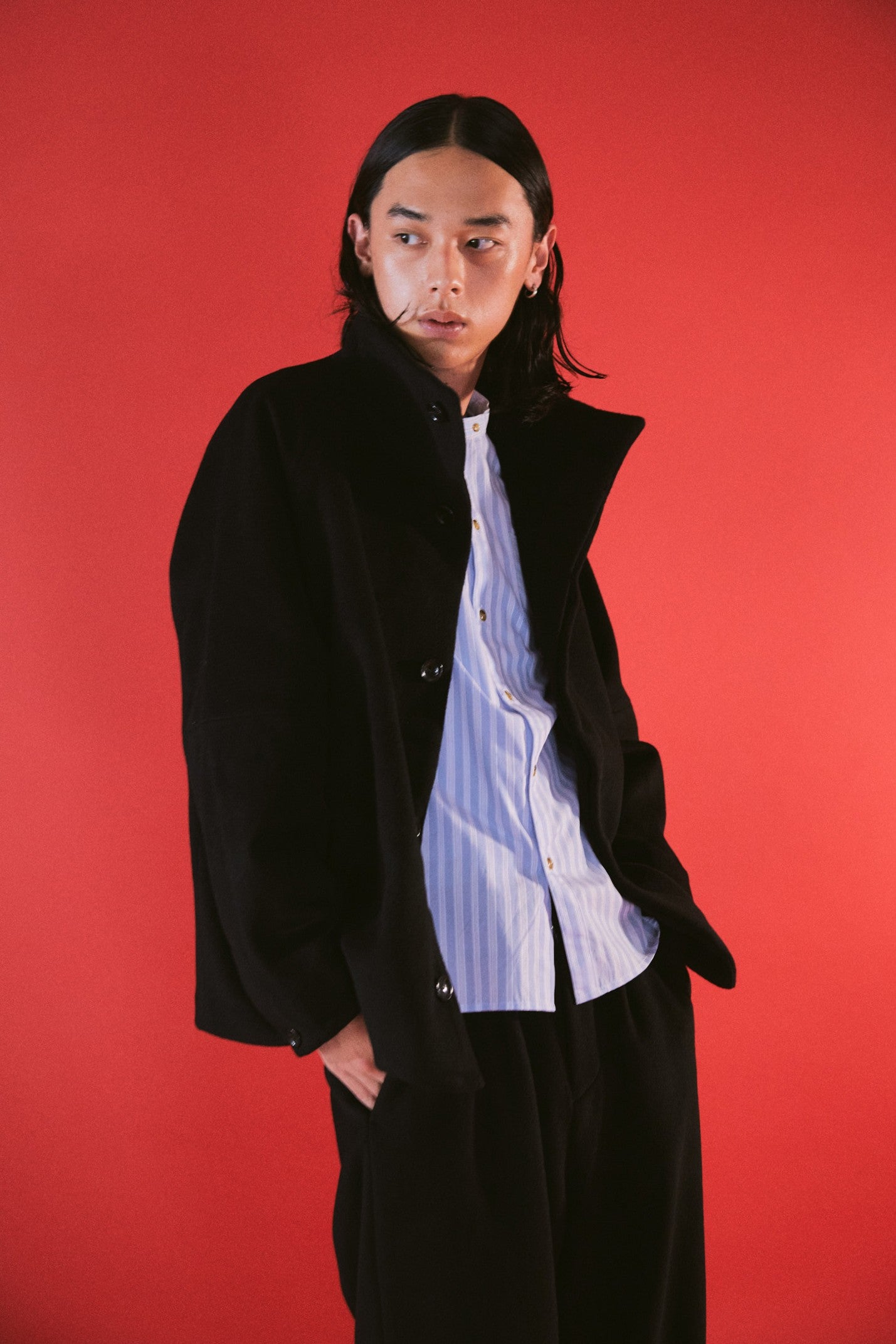 YARRA NEU カシミヤ混ウールスタンドジャケット NU-5557-428