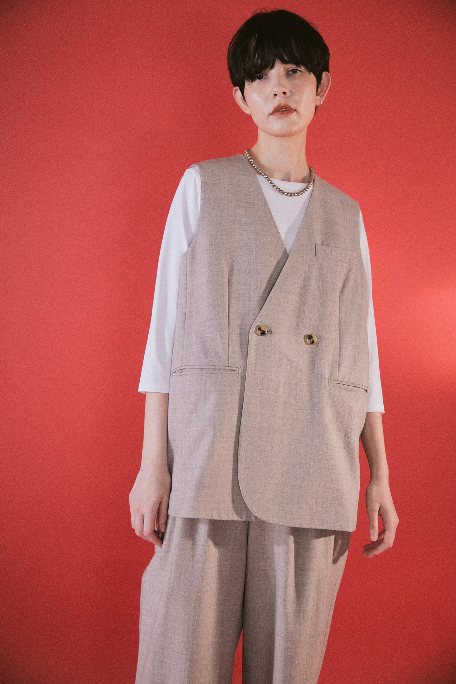 YARRA NEU サマーウールチュニックベスト NU-5618-424