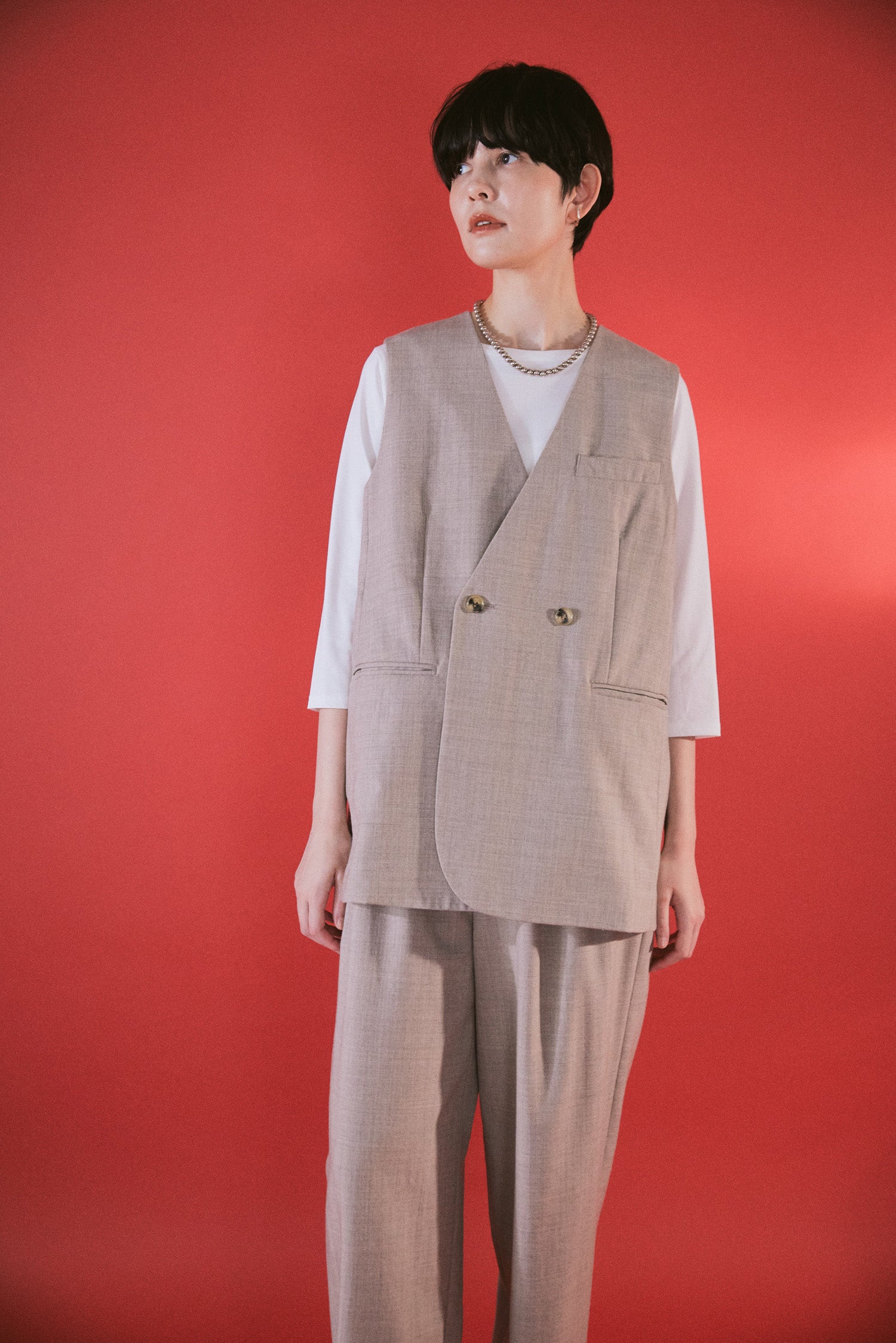 YARRA NEU サマーウールチュニックベスト NU-5618-424