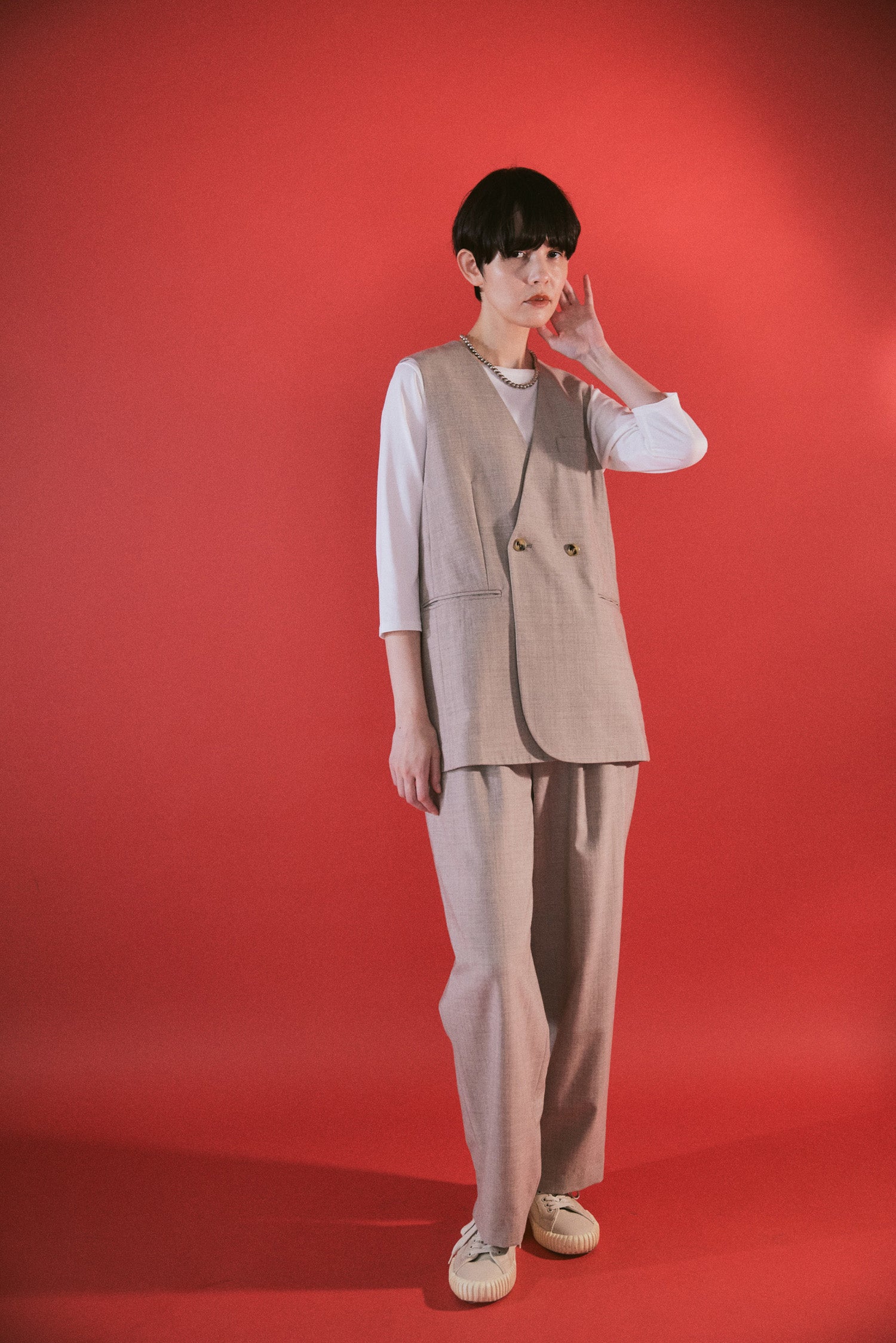 YARRA NEU サマーウールチュニックベスト NU-5618-424