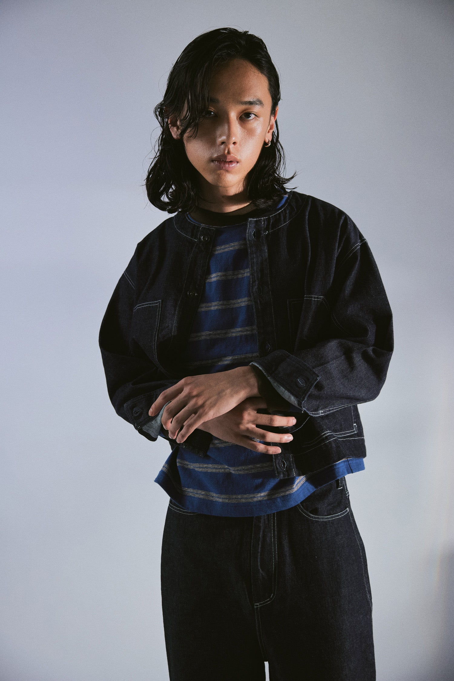 YARRA NEU 10ozノーカラーJAPANデニムジャケット NU-5617-420