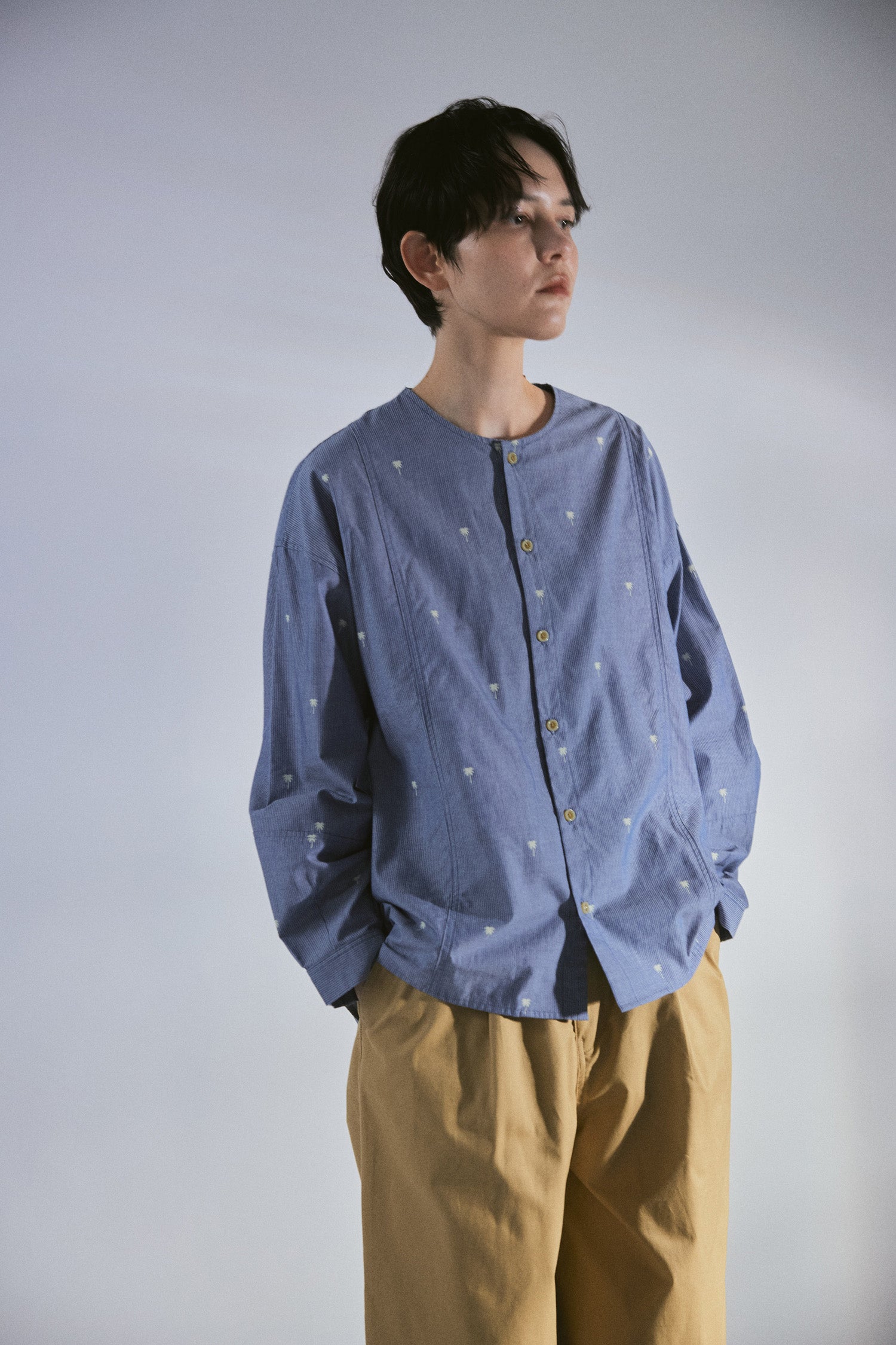 YARRA NEU SIDGRASインディゴライクシャツ NU-5613-412