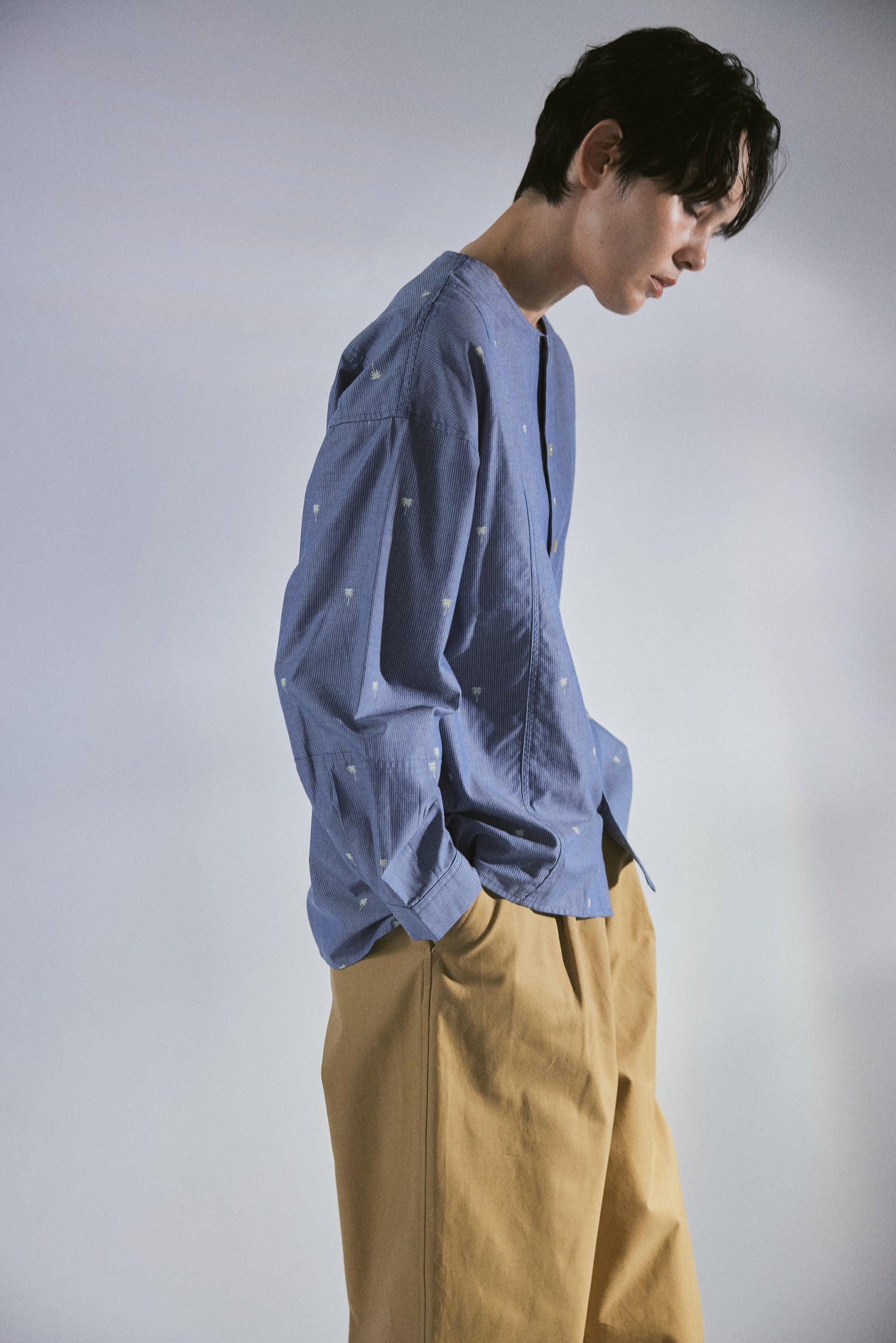 YARRA NEU SIDGRASインディゴライクシャツ NU-5613-412