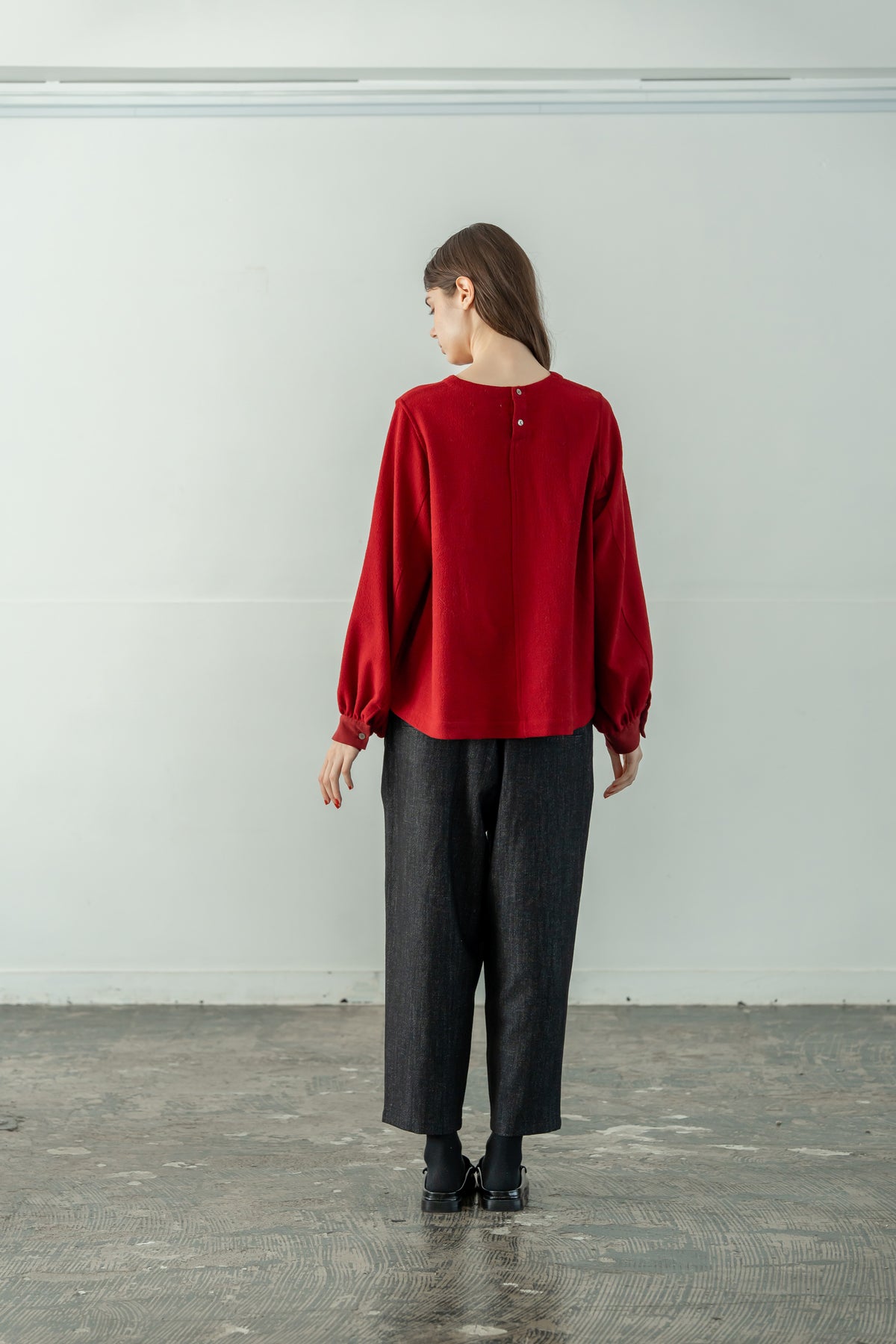 YARRA WOOL100ガーゼブラウス YR-1653-254