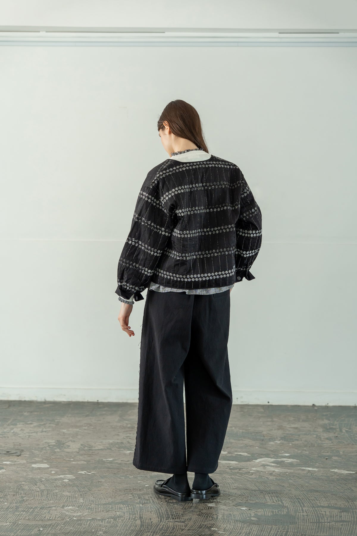 YARRA 綿ツイルカットオフワイドパンツ YR-1655-252