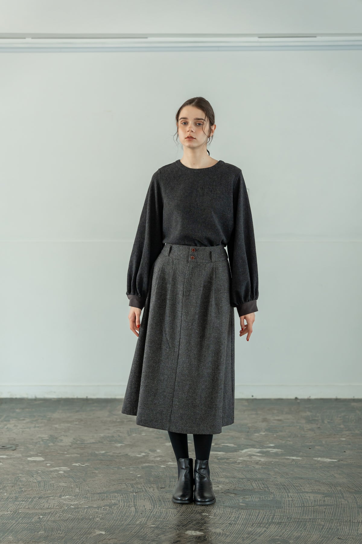 YARRA WOOL100ガーゼブラウス YR-1653-254
