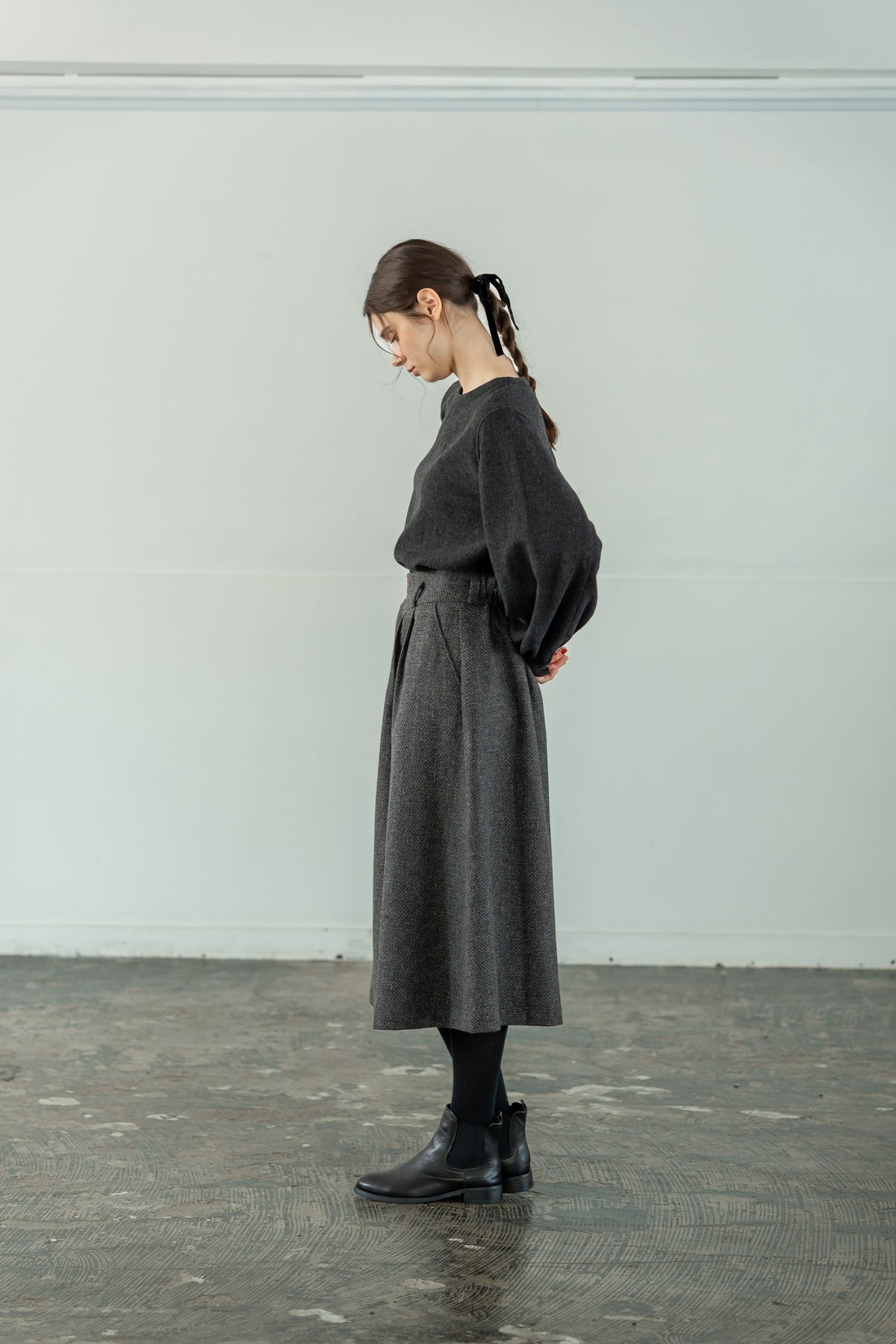 YARRA WOOL100ガーゼブラウス YR-1653-254