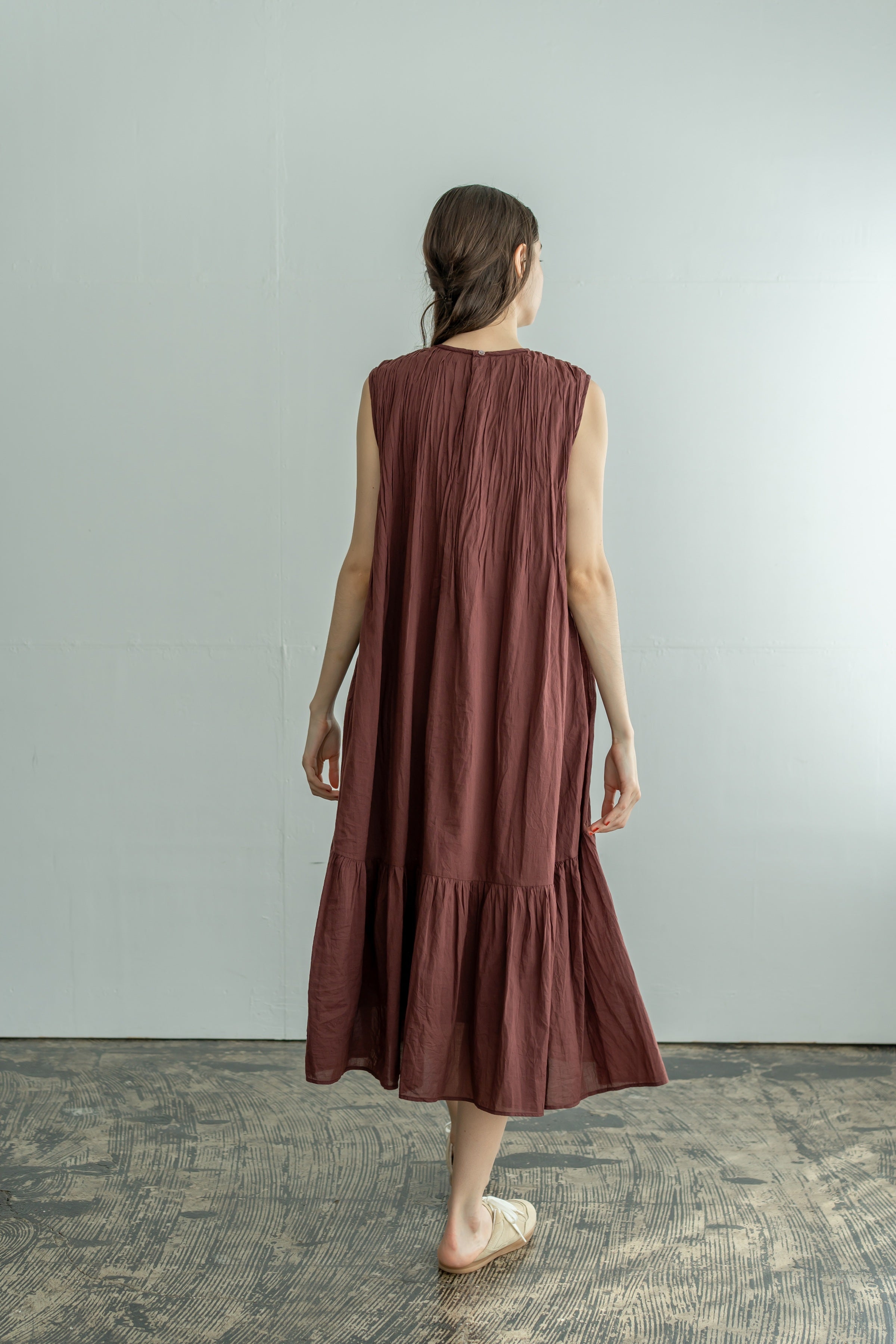 YARRA INDIAピンタックワンピース YR-1624-287