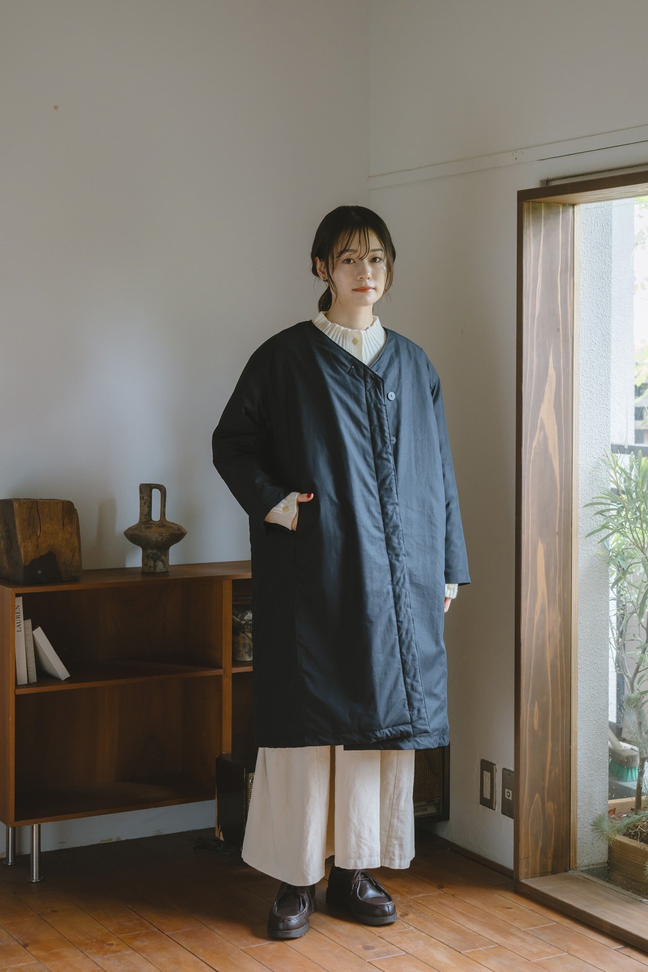 YARRA ヒヨクステッチ中綿キルトコート YR-1557-271