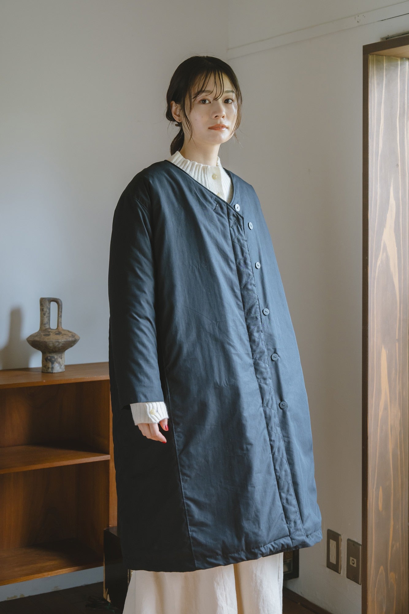 YARRA ヒヨクステッチ中綿キルトコート YR-1557-271