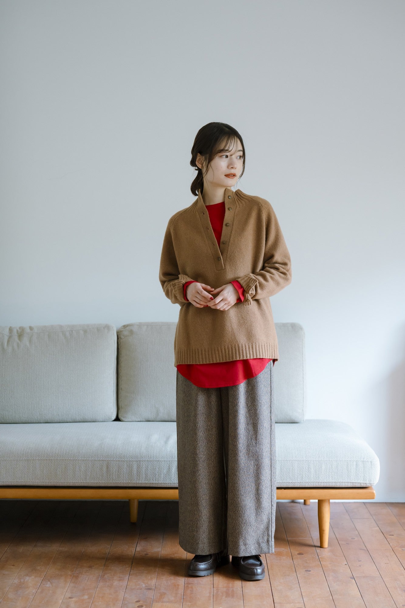 YARRA ハイネックニットプルオーバー YR-1552-276