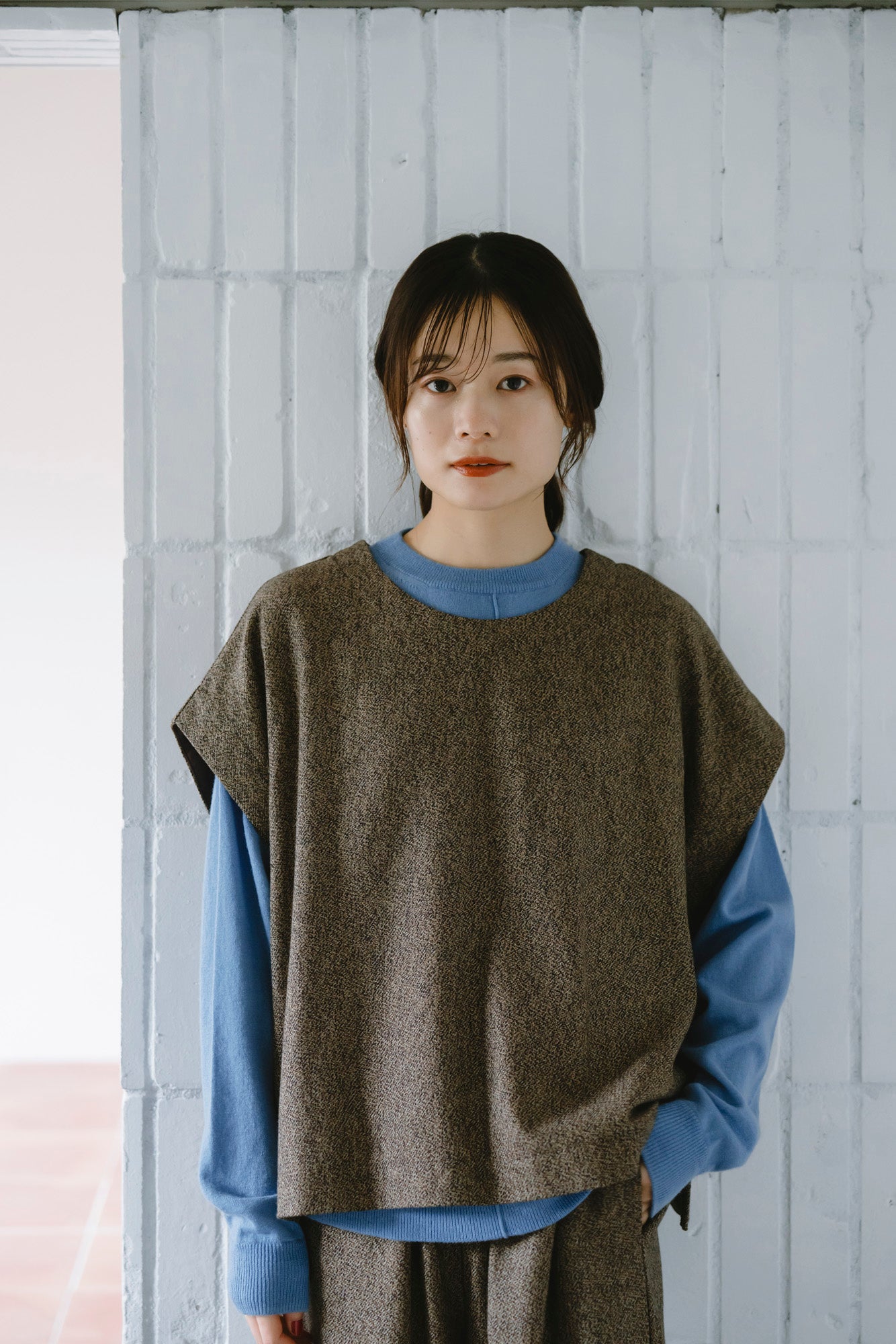 YARRA 三つ杢ツイルワイドベスト YR-1558-253