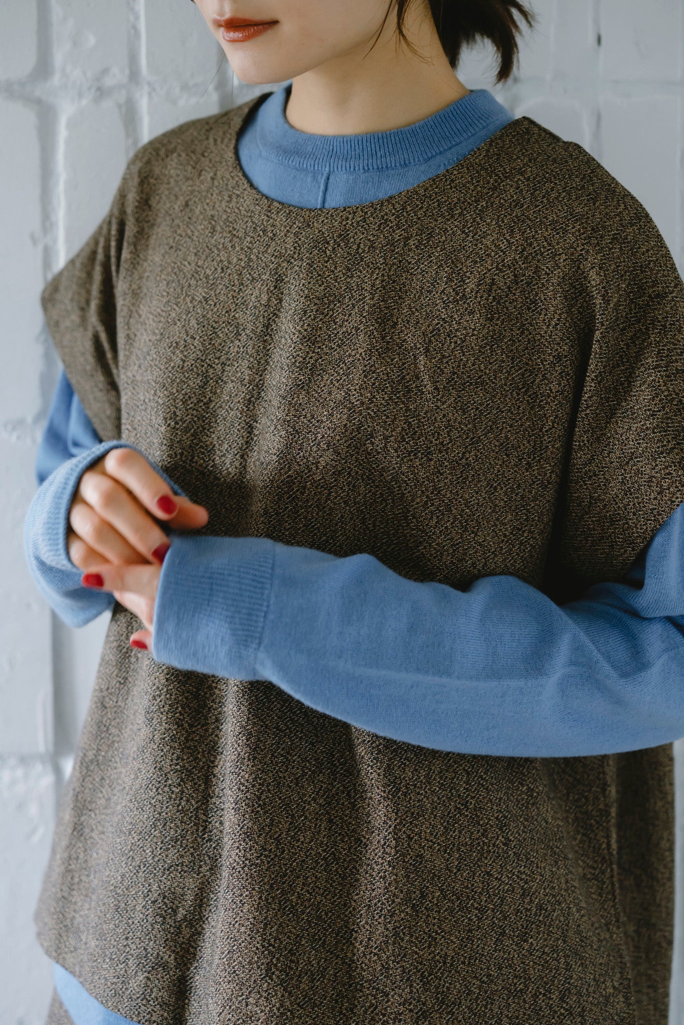 YARRA 三つ杢ツイルワイドベスト YR-1558-253