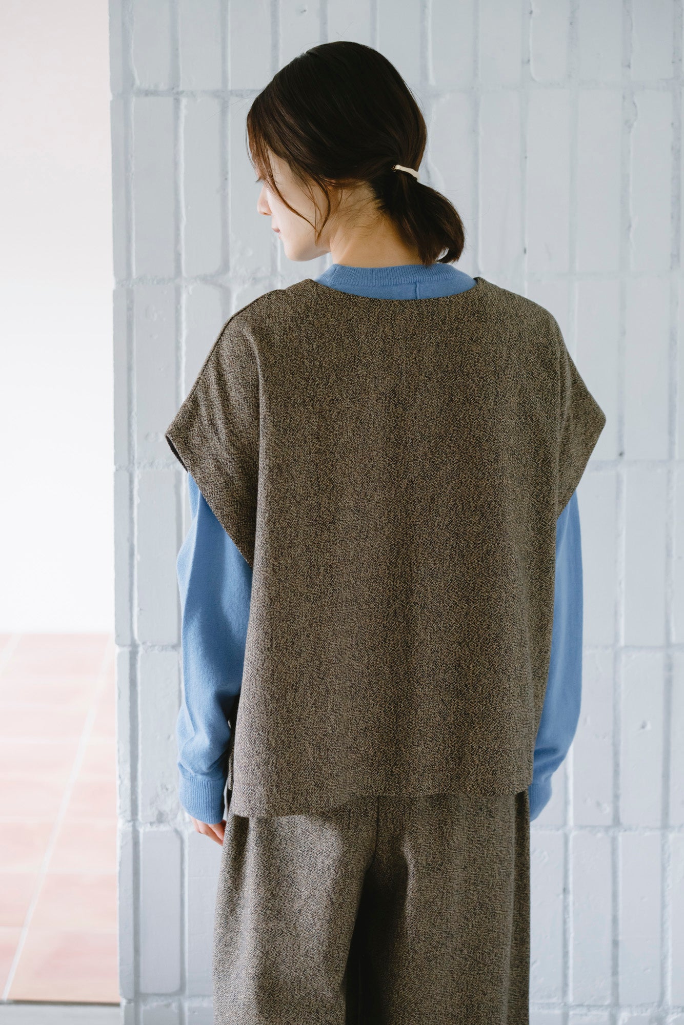 YARRA 三つ杢ツイルワイドベスト YR-1558-253