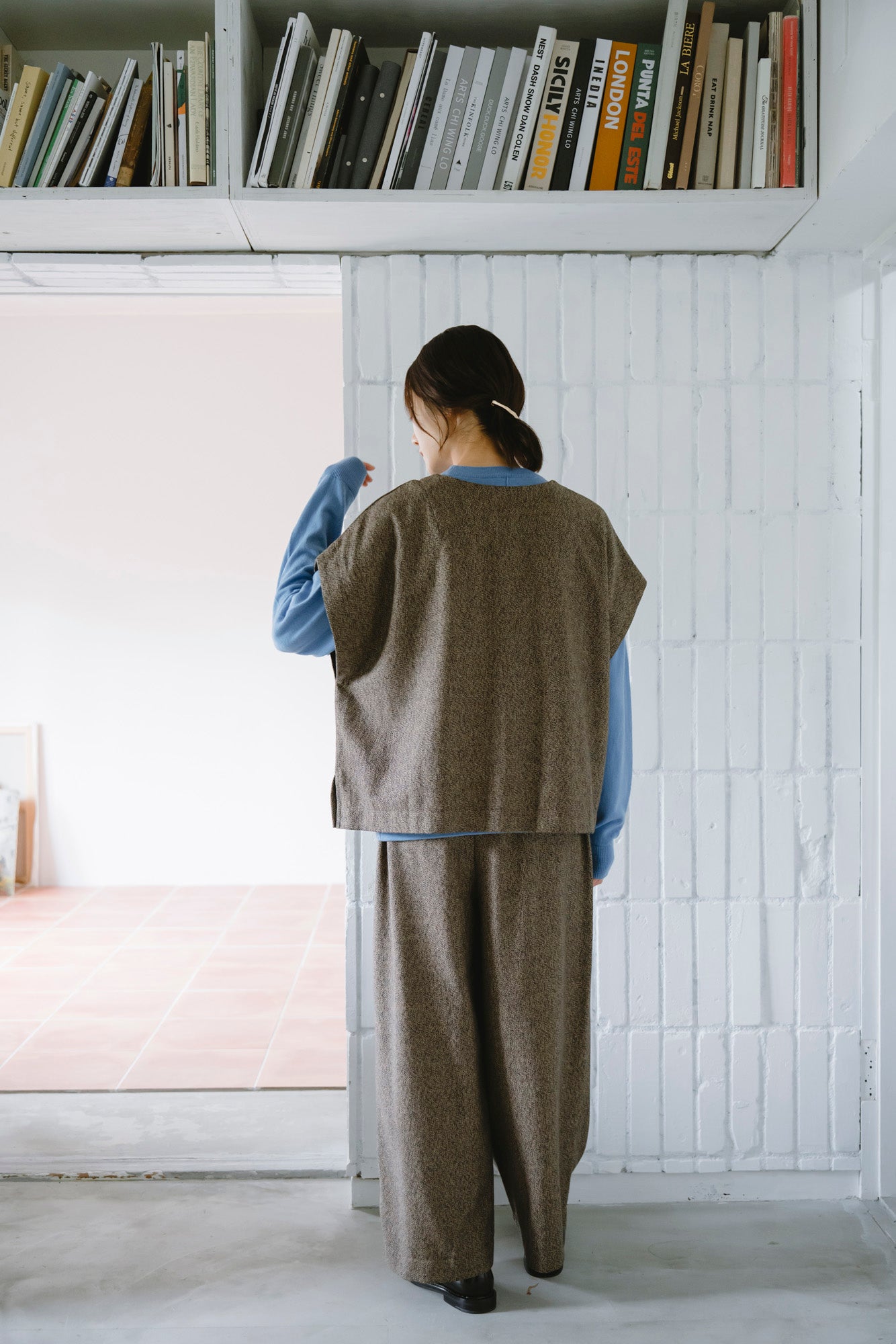 YARRA 三つ杢ツイルワイドベスト YR-1558-253