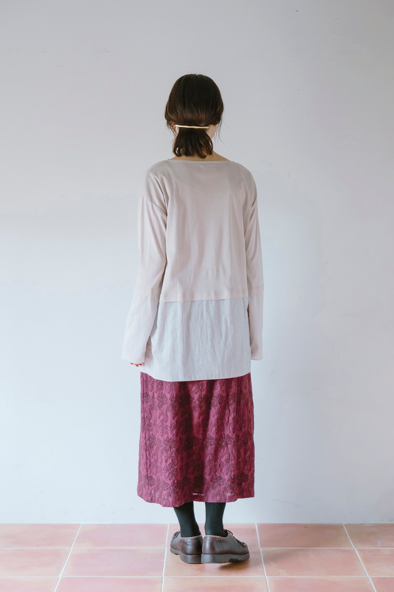 YARRA 布帛コンビレイヤードカットソー YR-1551-256